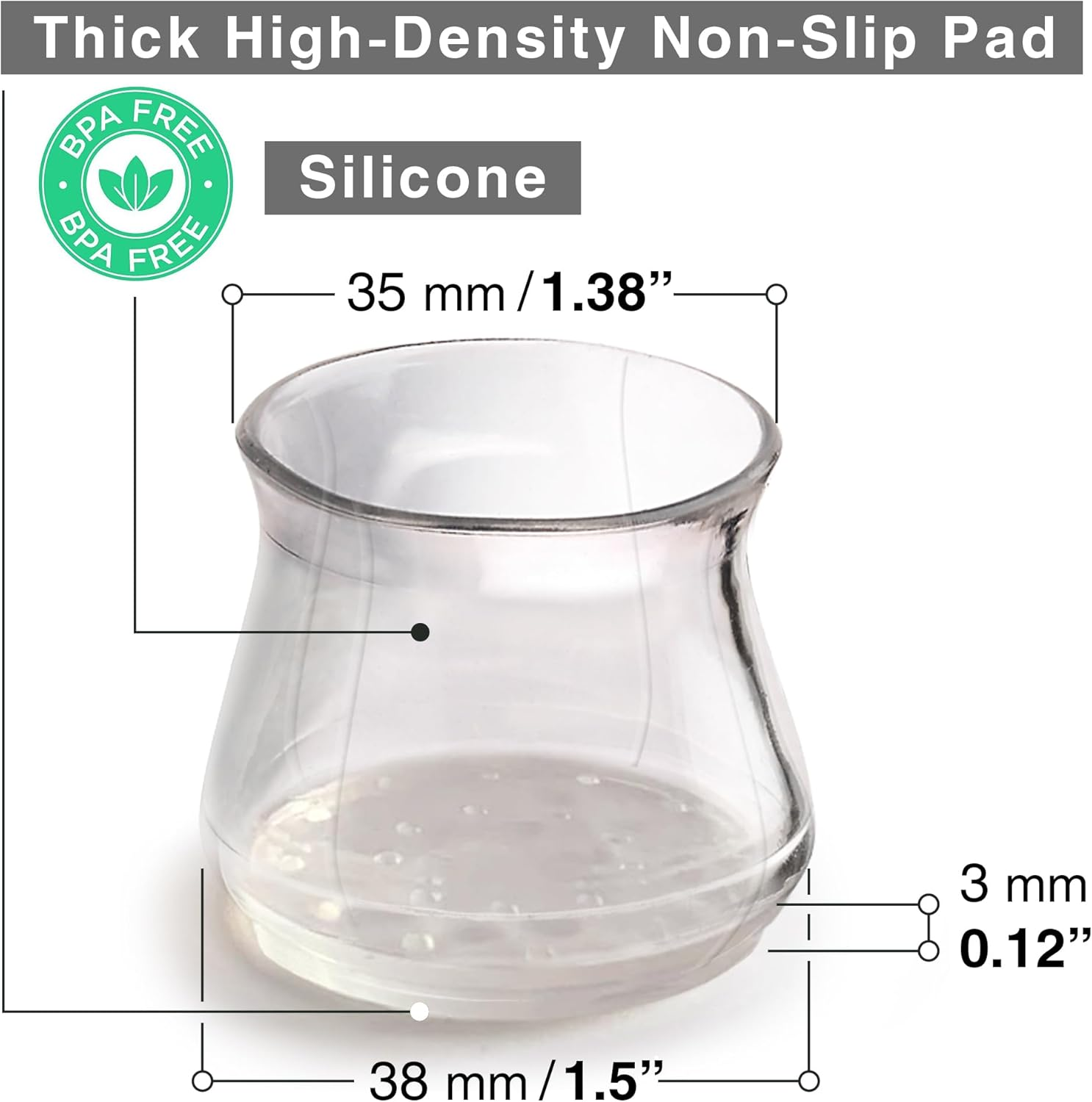 Silicone Chair Leg Floor Protectors with Non-Slip Furniture Pads X-Protector 16 PCS - Anti-Slip Chair Leg Covers - Non-Skid Furniture Leg Caps - Chair Leg Socks - Furniture Pads for Hardwood Floors! image number 5