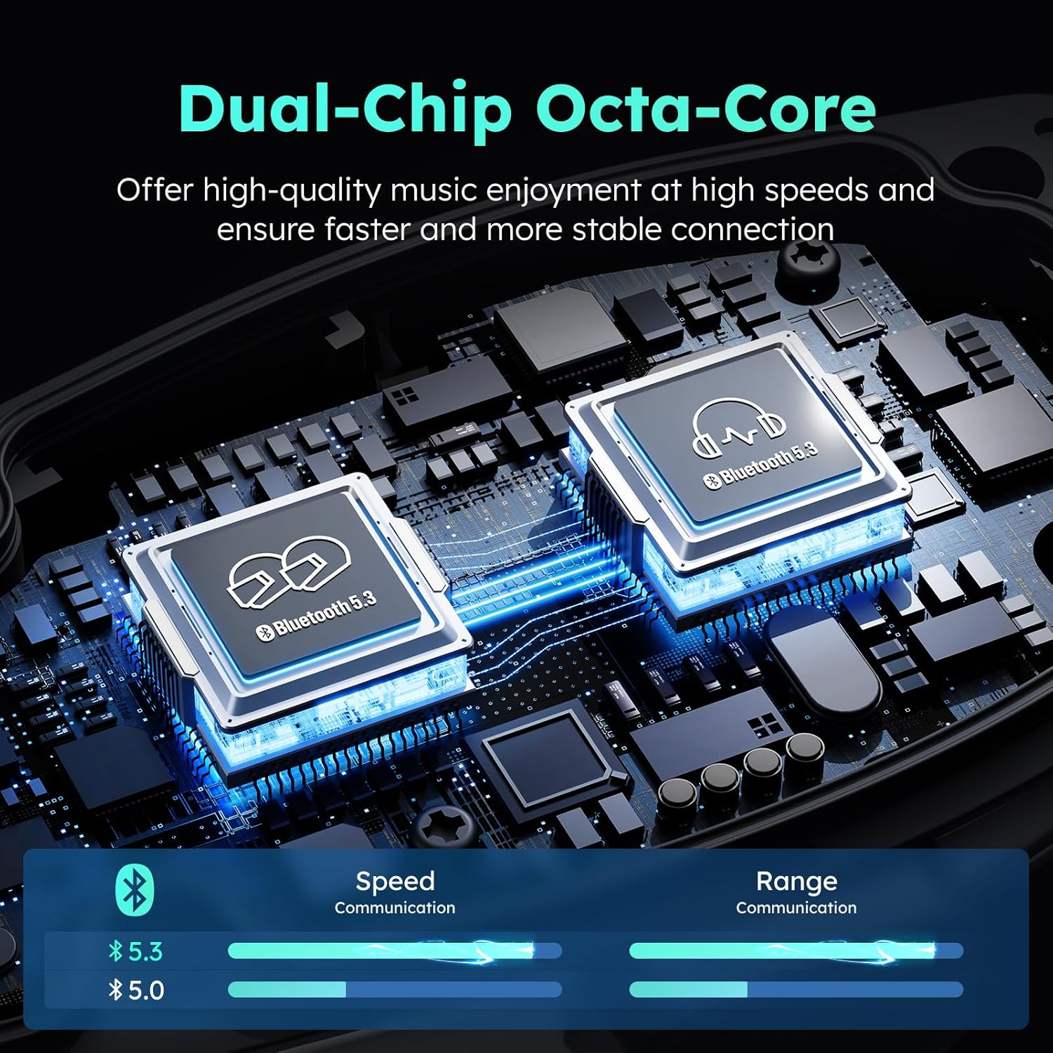 ASMAX F1 Motorcycle Bluetooth Headset with Hi-Fi Speakers for Atv/Snowmobile/Ski, 10 Riders Mesh Helmet Communication Systems with FM Radio, AI Voice Control Motorcycle Intercom with Fast Charging image number 3