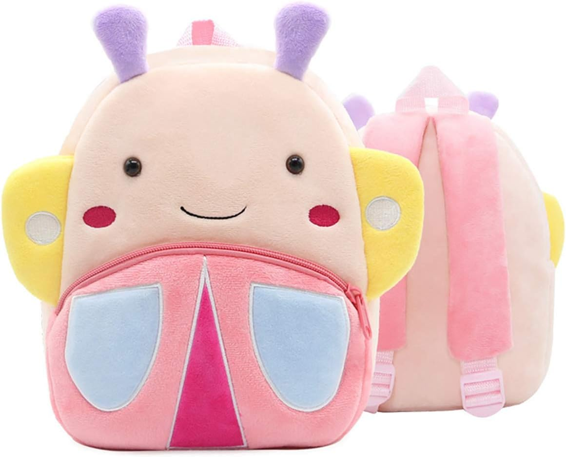 KISSOURBABY Zoo Toddler Kids Backpacks Cute Plush Animal Backpacks for Girls
