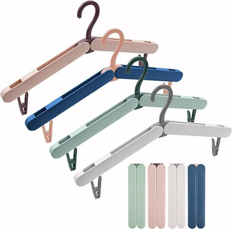 Folding Hanger, Portable Folding Hanger, Space Saving, Easy to Carry, Folding Hanger for Travel and Children'S Clothes (6PCS)