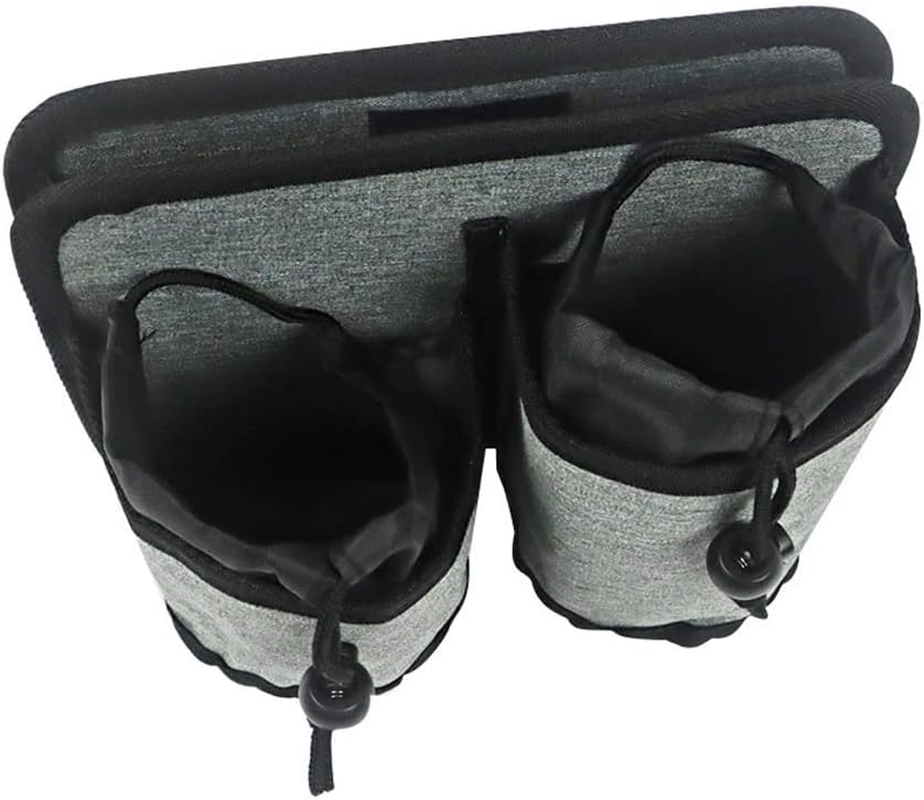 LUOZZY Luggage Cup Pouch Durable Travel Cup Holder Flight Attendant Accessories Free Your Hand for Suitcase Handles - Grey image number 1