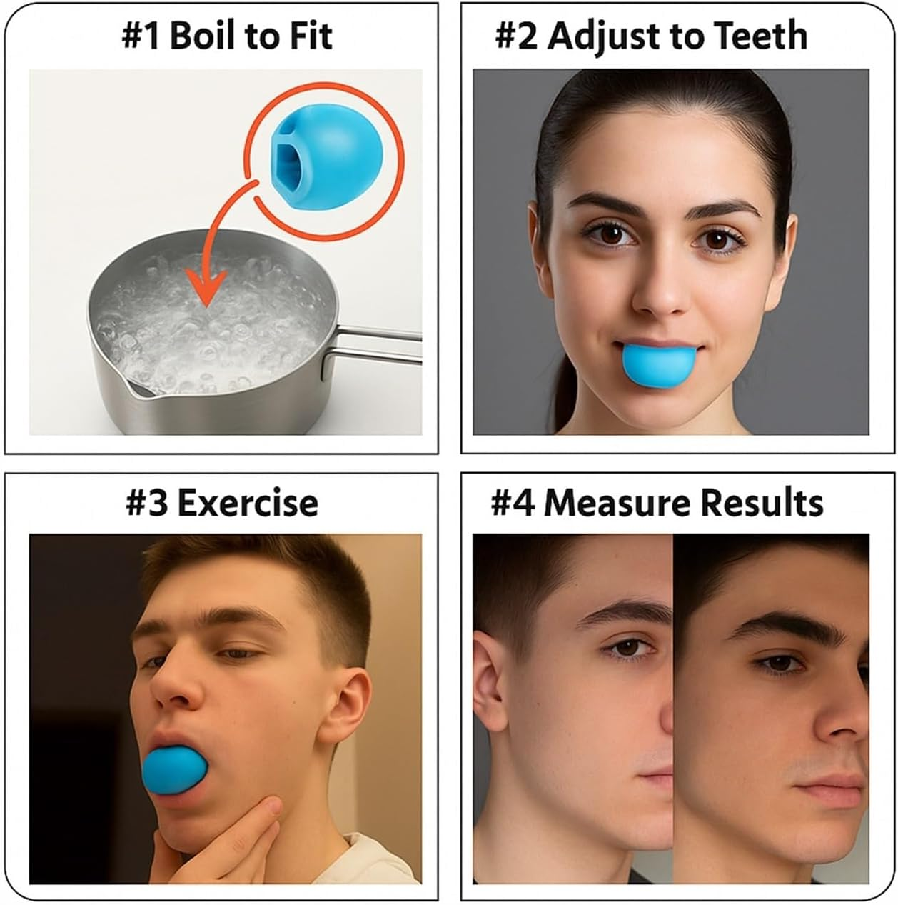 3-Pack Jaw Exercise Balls, Double Chin Remover, Face Slimming Beauty Tool, Face Lift Chin Trainer, Unisex Shaping Equipment image number 3