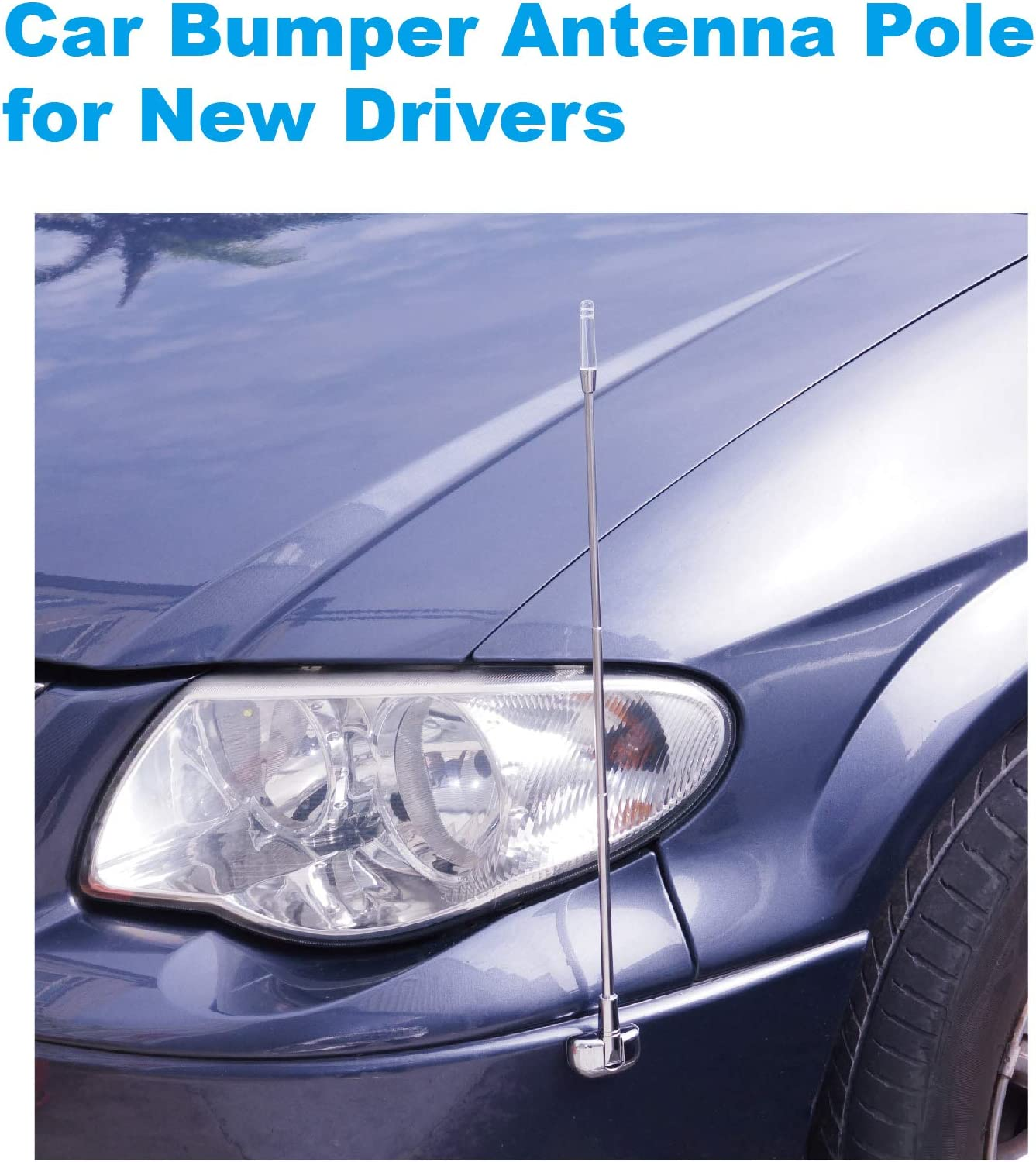 2-Pack Car Bumper Corner Antenna Pole Adjust Driving Parking Marker Protector for Green Hand in Driving Fit Universal Car Hypersonic image number 4