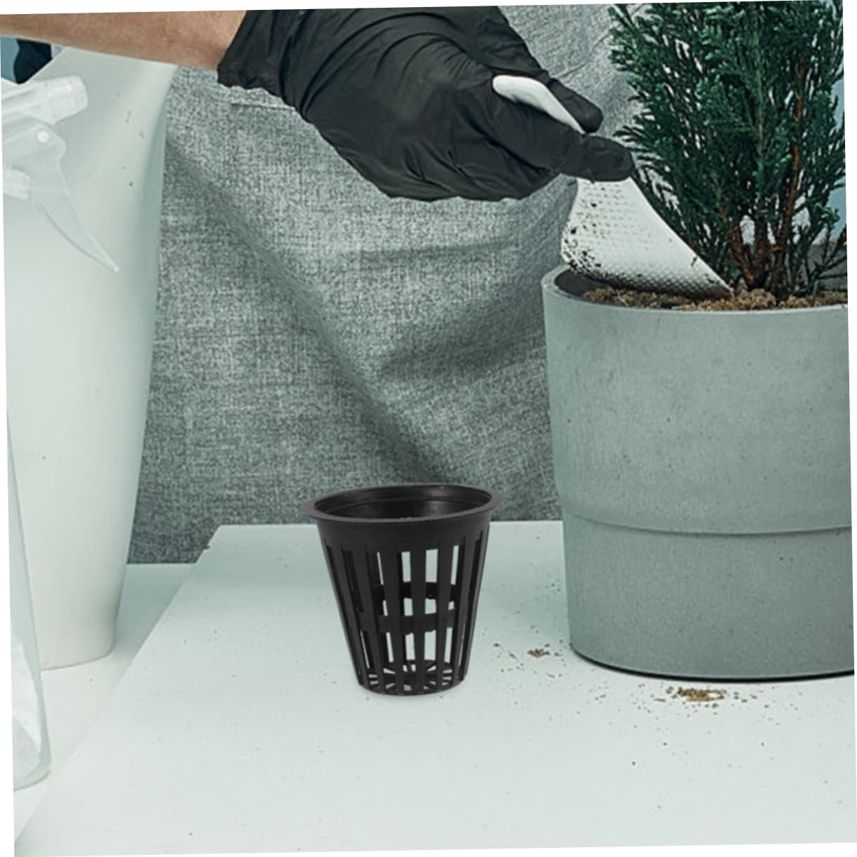 SUPVOX 5Pcs Hydroponic Planting Baskets Slotted Mesh Cups for Hydroponics Aquaponics Indoor Outdoor Gardening image number 3