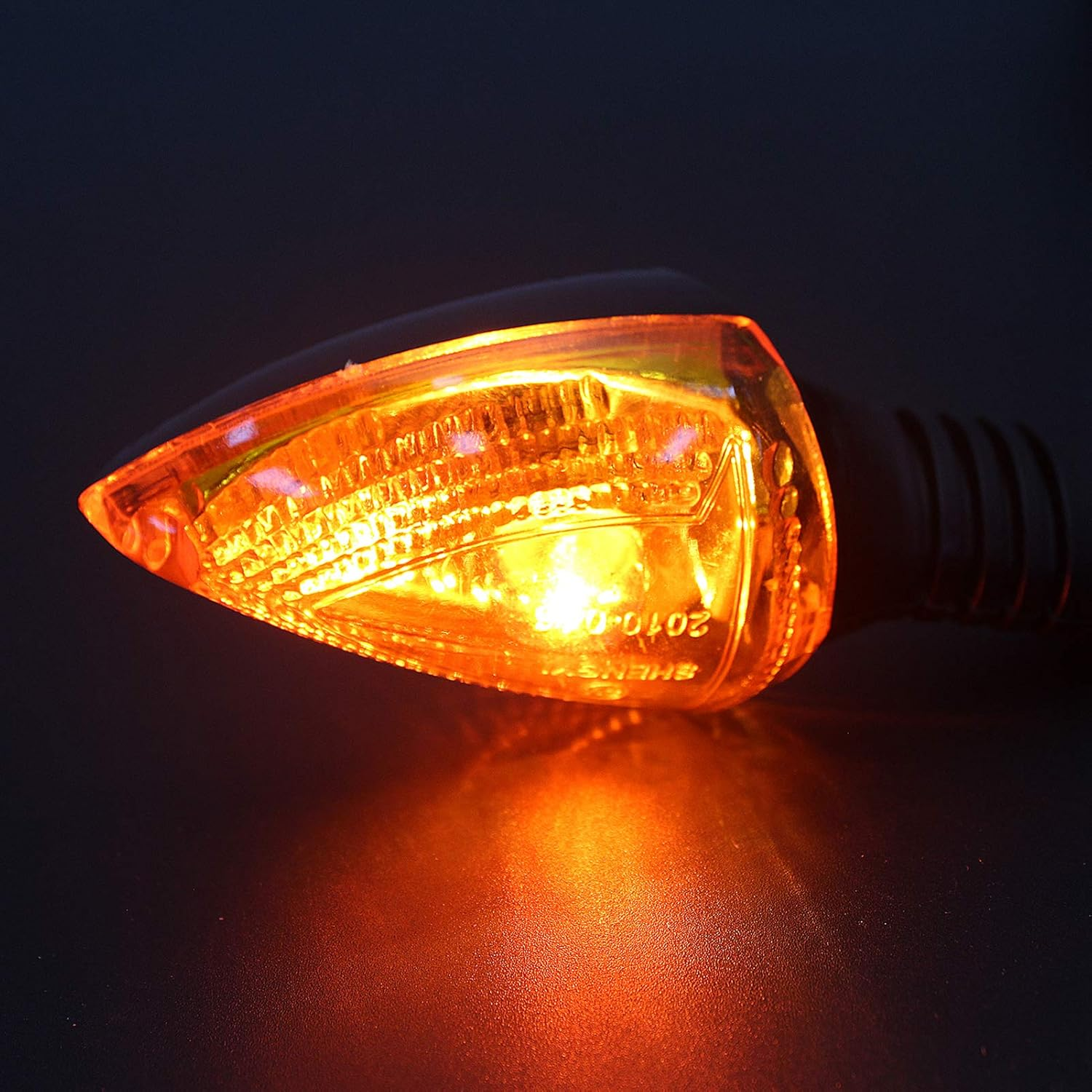 GIDIBII 2 Pcs Motorcycle Front or Rear Turn Signal Indicators Compatible with KTM 990 690 Adventure Super Duke SMT SMC Enduro (Amber) - Clear image number 7