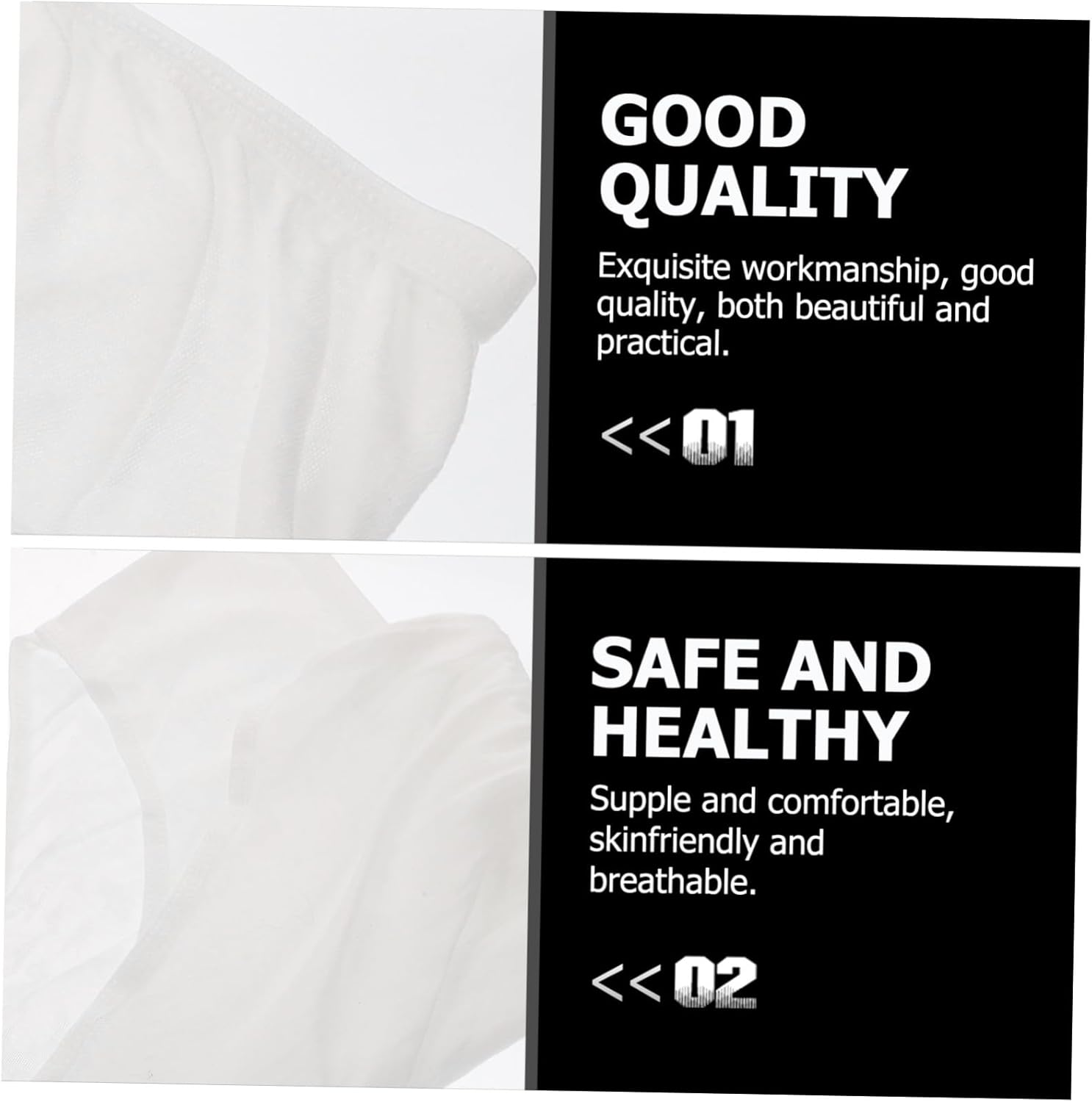 Hohopeti 4Pcs Disposable Breathable Maternity Panties for Women Postpartum Care XXL Soft Elastic Waist Skin-Friendly Travel Underwear for Pregnancy White image number 1