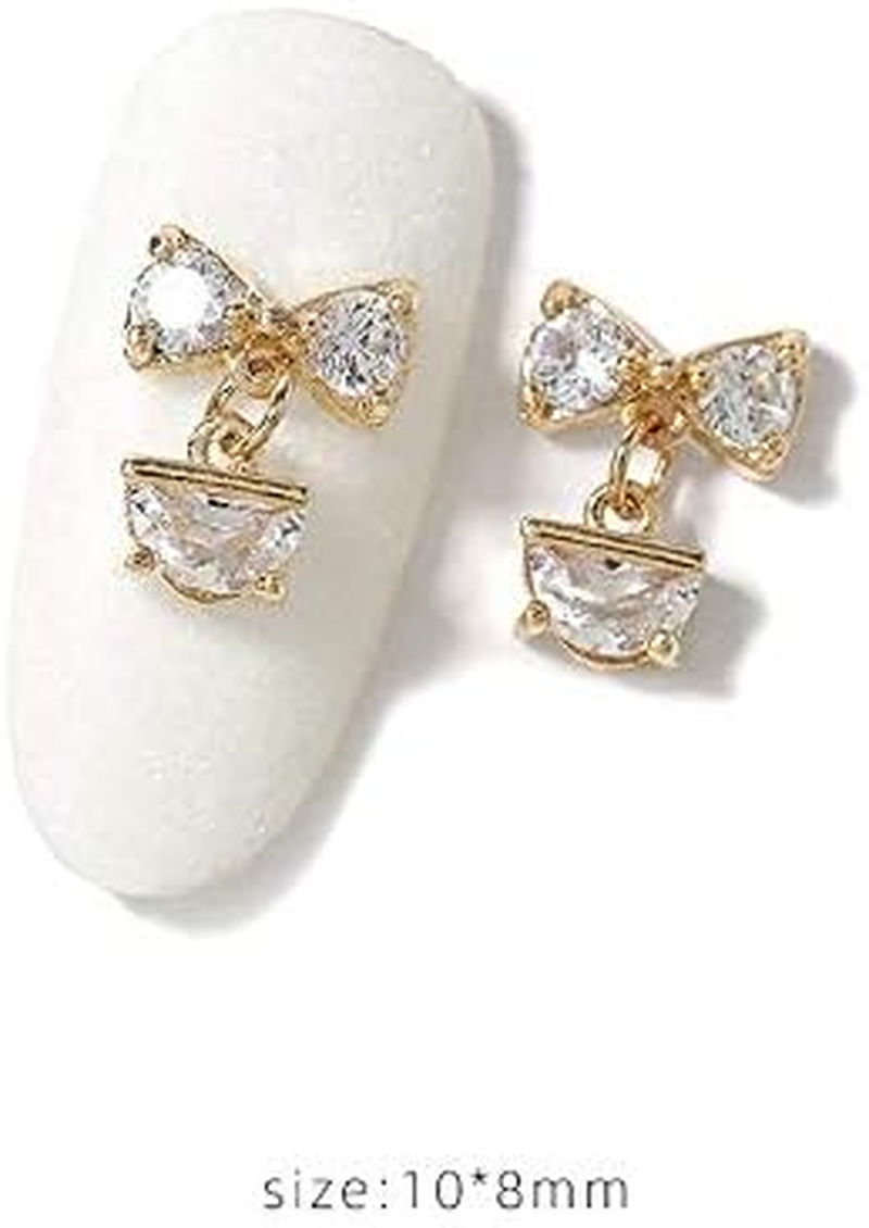 HANGQINGHENG 2-Piece Nail Jewelry Zircon Rhinestone Decoration Alloy Nail Decoration (Color : 159 16) image number 1