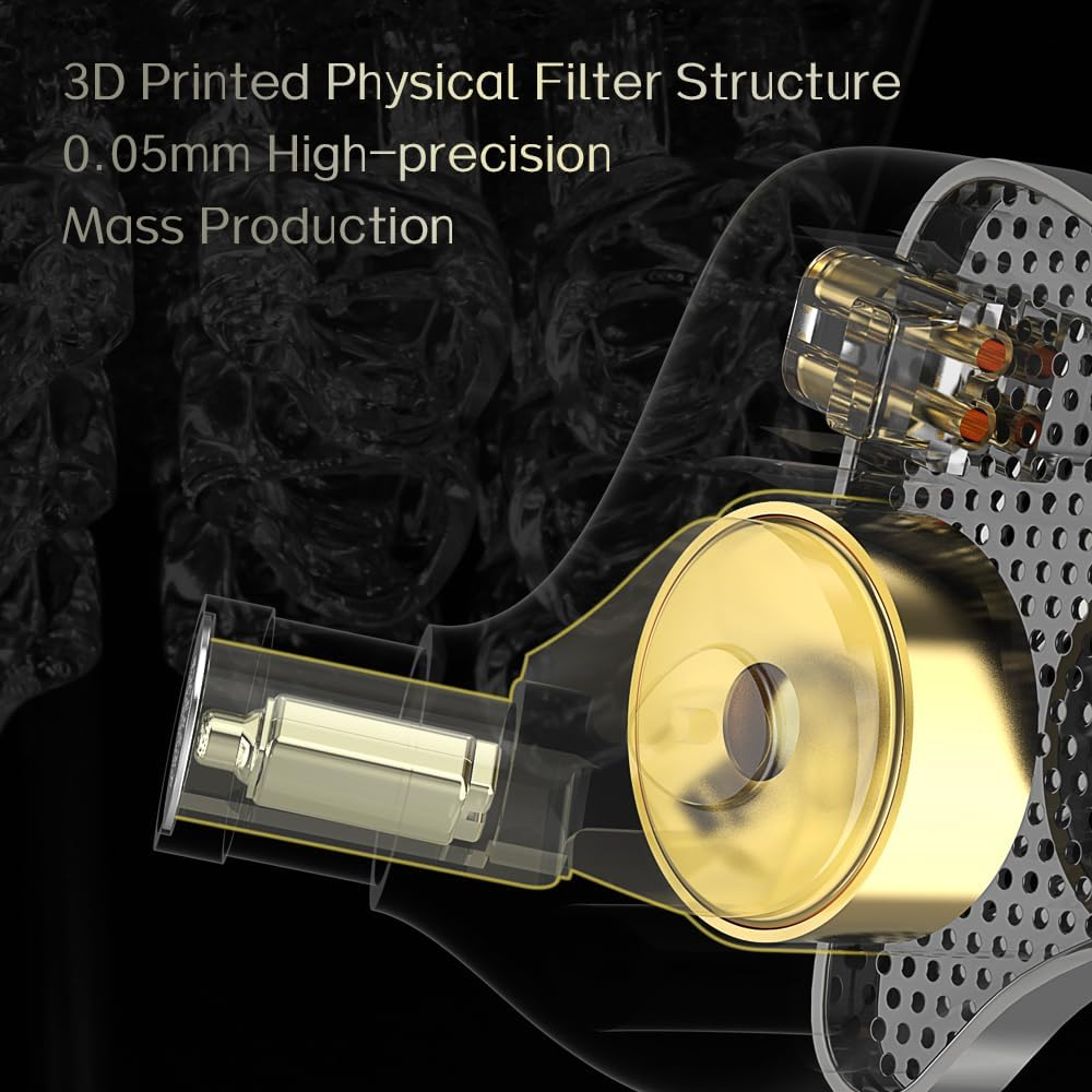 Hifi Kingdom Nd-Nice Hybrid (1DD+1BA) Wired In-Ear Monitor Black with Mic image number 2