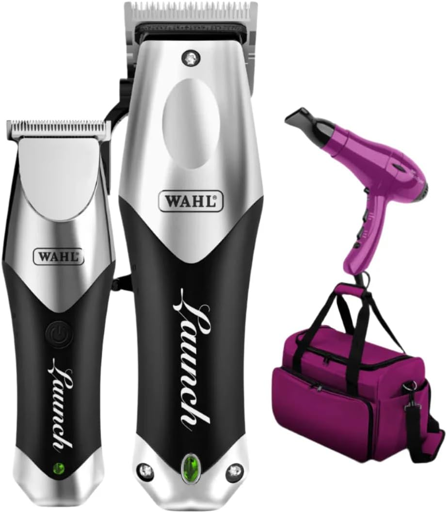 Wahl Professional Launch Stylist Pack (Launch Cordless Clipper, Launch Cordless Trimmer, Supadryer and Tool Bag)