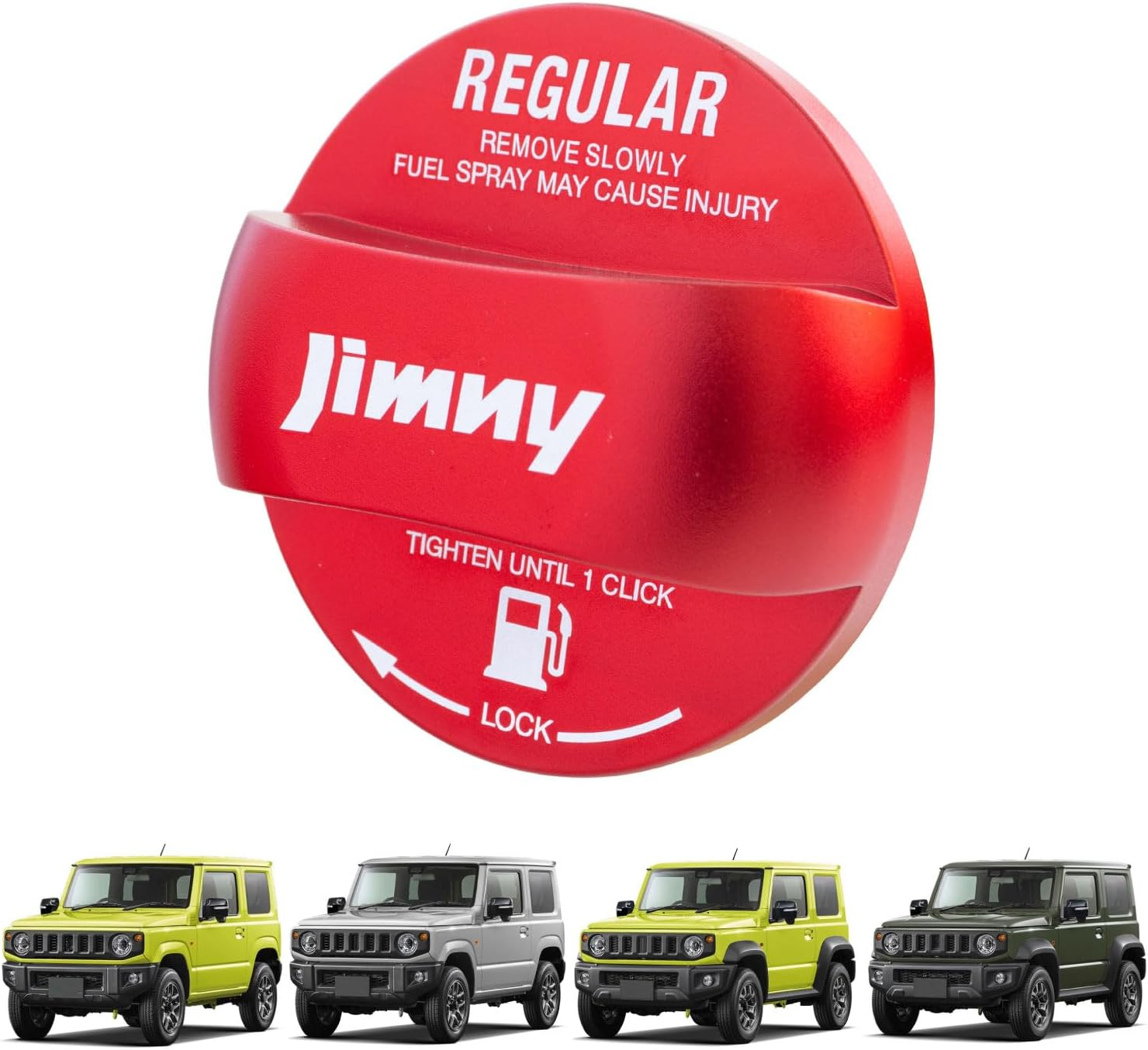 Fcc Custom Hiace BC-FCUVT-RE Fuel Cap Cover, Aluminum, Anodized Treatment, Regular, Red