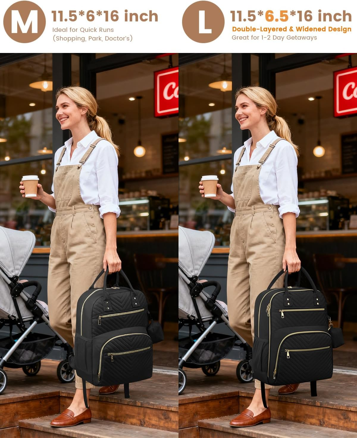 Diaper Bag Backpack,Baby Essentials Diapers Bag with Pacifier Case,Stylish Travel Backpack for Baby Girl/Boy