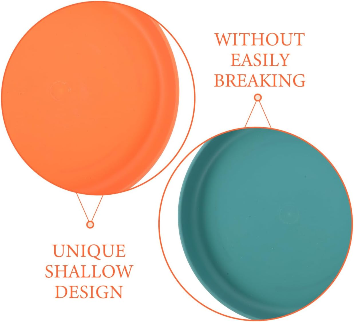 5Pcs Cat Bowls, Unbreakable Pet Feeding Dishes, Shallow Plates for Cats, Assorted Colors, Safe Food-Grade Material, 5.8 Inch Diameter