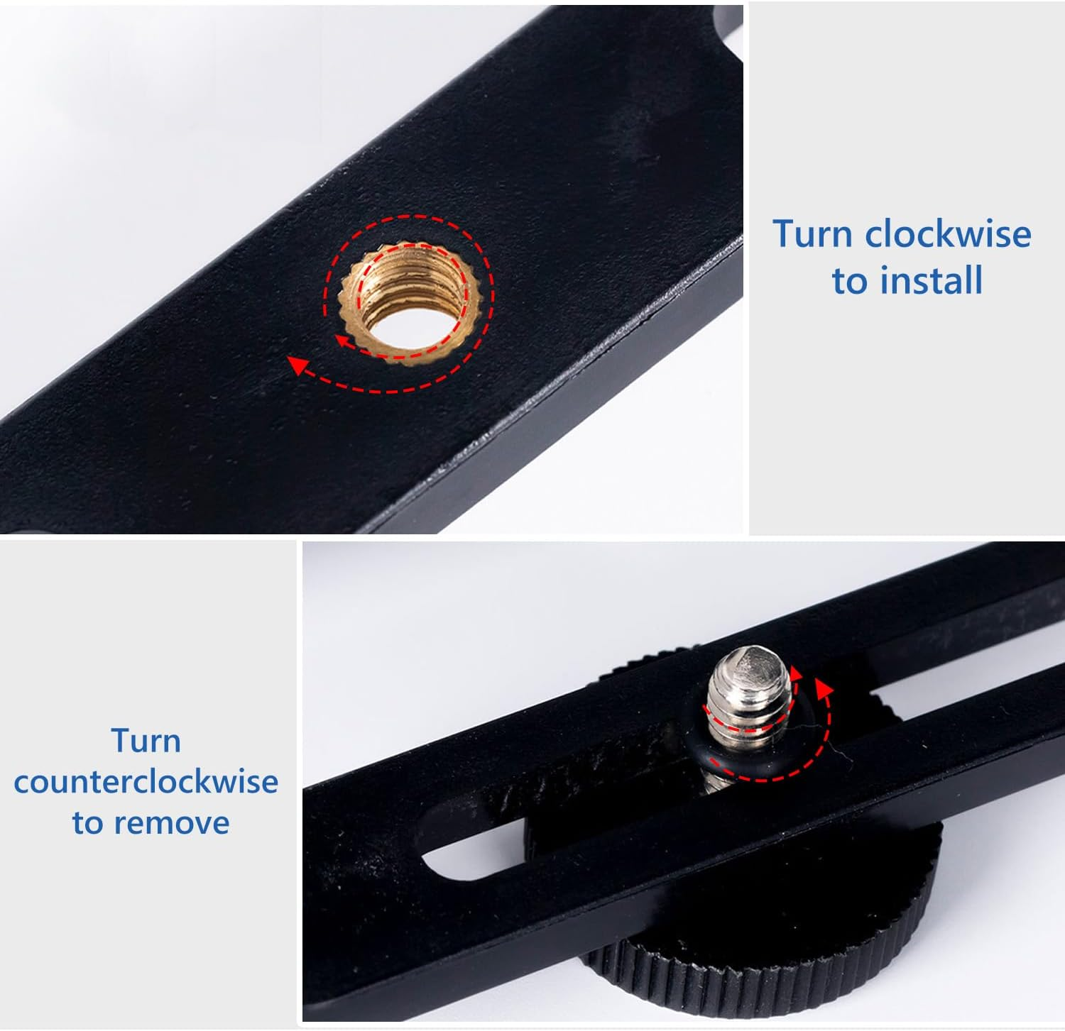 TORMEN Dual Flash Bracket Camera Mount Adjustable Extension Bar for DSLR Camera LED Light (2 Pcs Wide and Narrow) image number 5