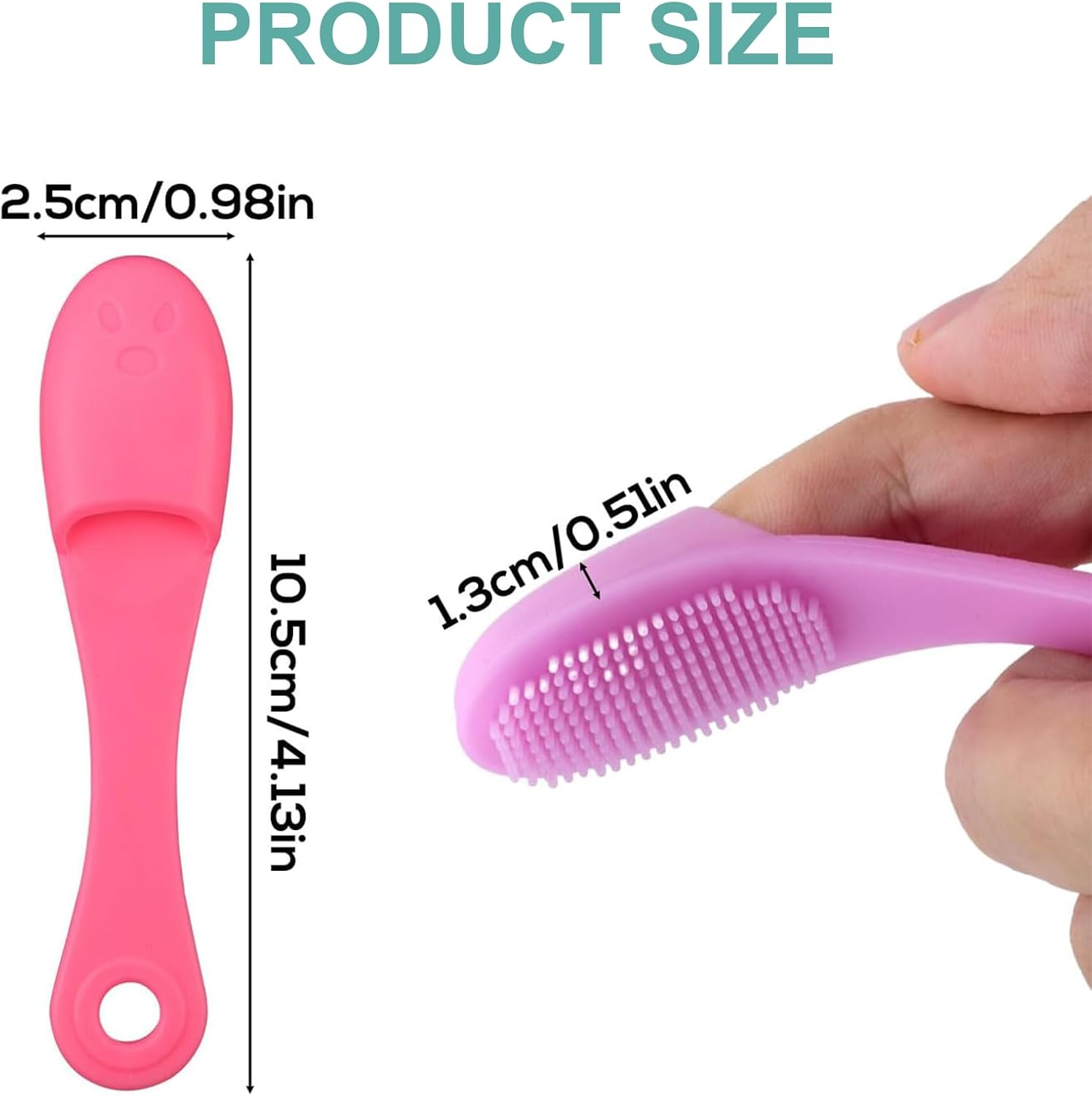 8 Pcs Cat Chin Brushes, Soft Silicone Manual Facial Cleansing Scrubber Cats Chin Cleaner Dog Finger Toothbrush Pet Tooth Brush with Improved Design for Dogs Cats Puppies Chin Cleaning Dental Care image number 3