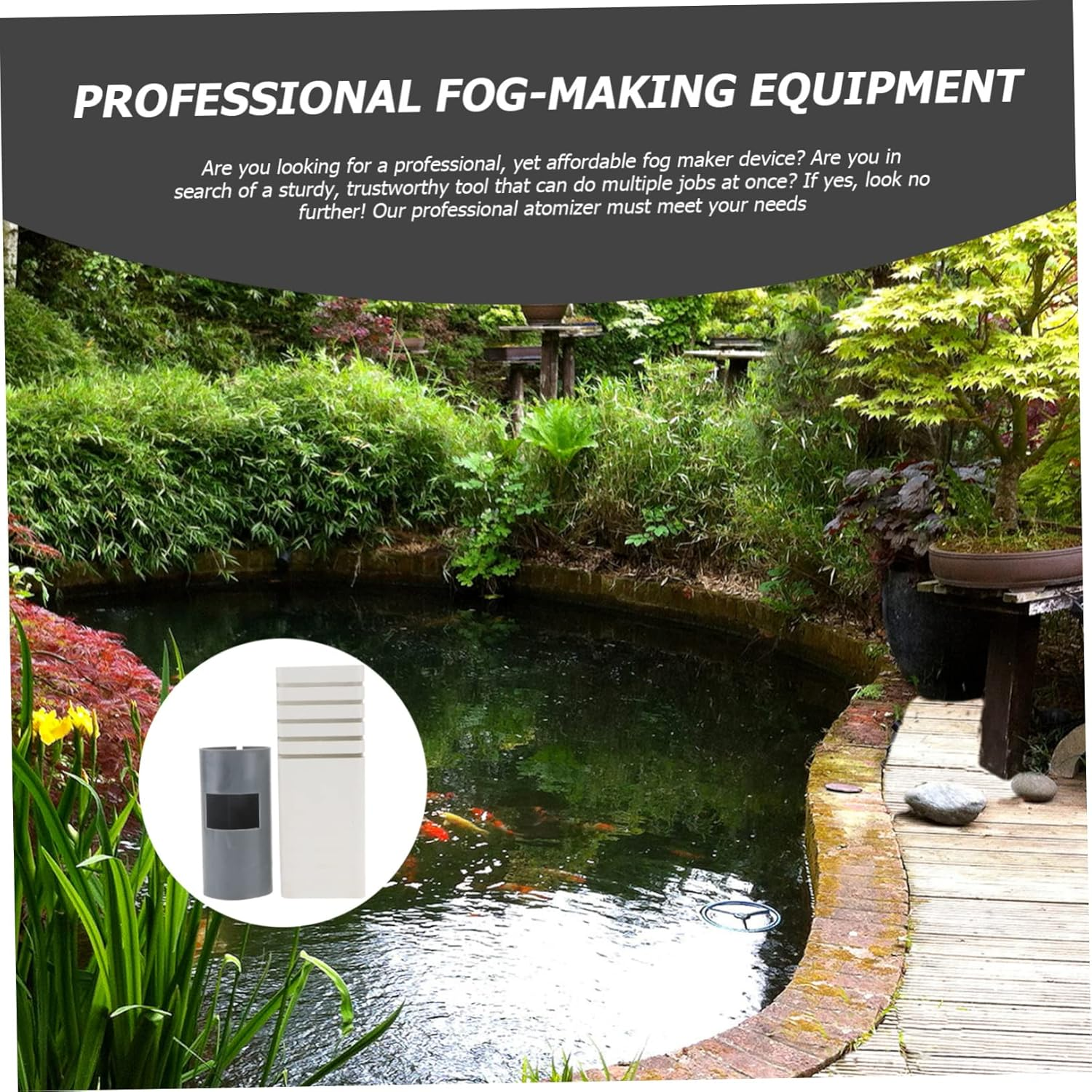 Happyyami 1Set Maker Atomizer Machine for Fountain and Humidifier with Design for Rockery and Bonsai Easy to Install and Operate Creates Stunning Fog Effect image number 3