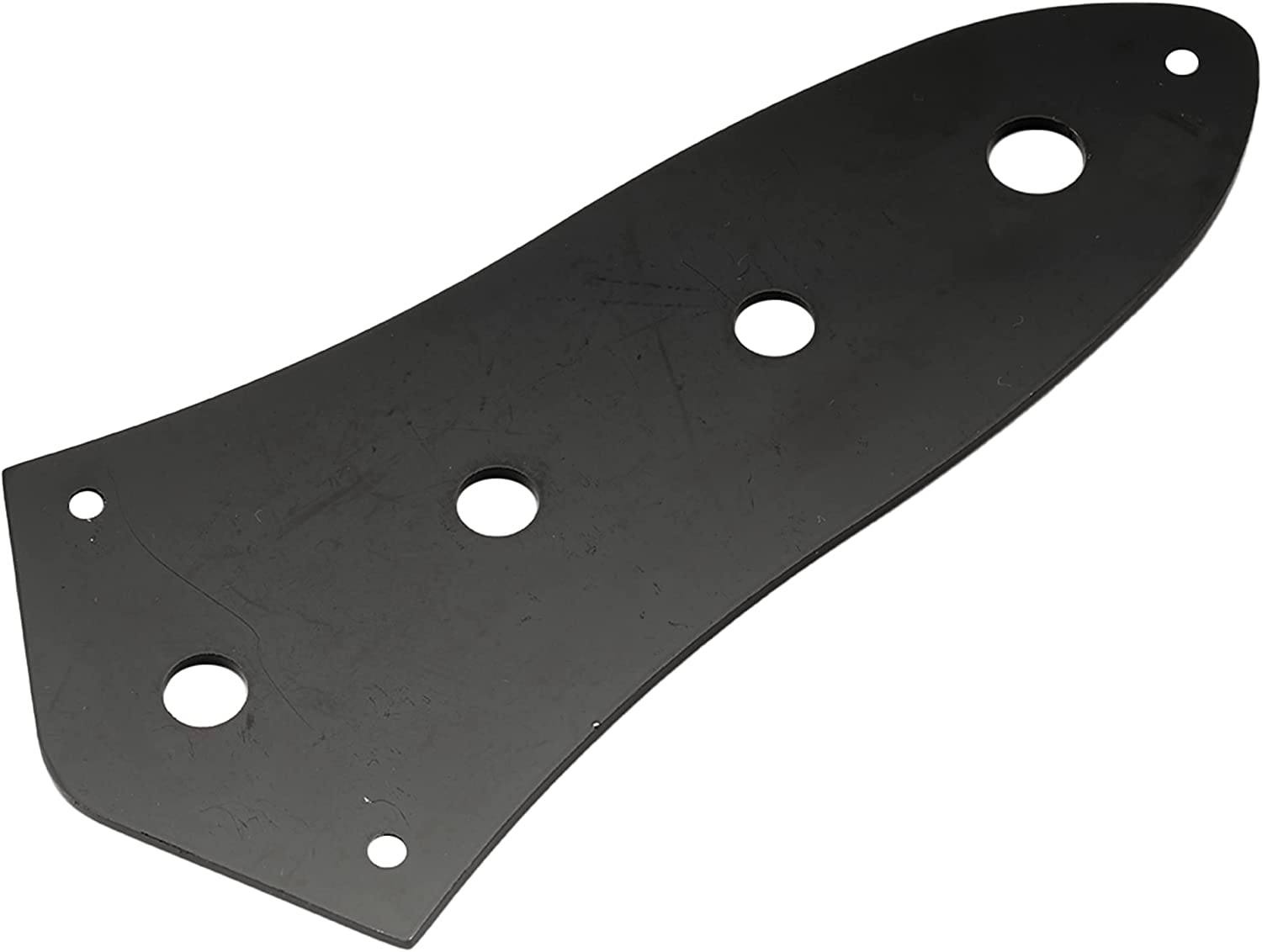 Musiclily 4 Hole Jazz Bass Control Plate for J Bass Style Guitar,Black