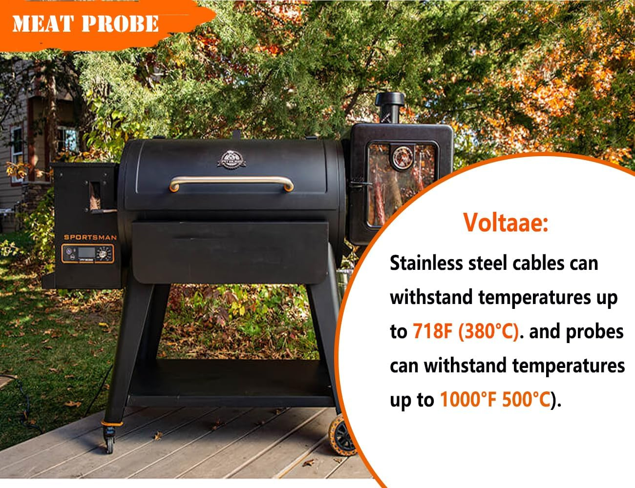 Replacement Meat Probe for Pellet Grills, Compatible with Pit Boss Pellet Grills and Smokers image number 6