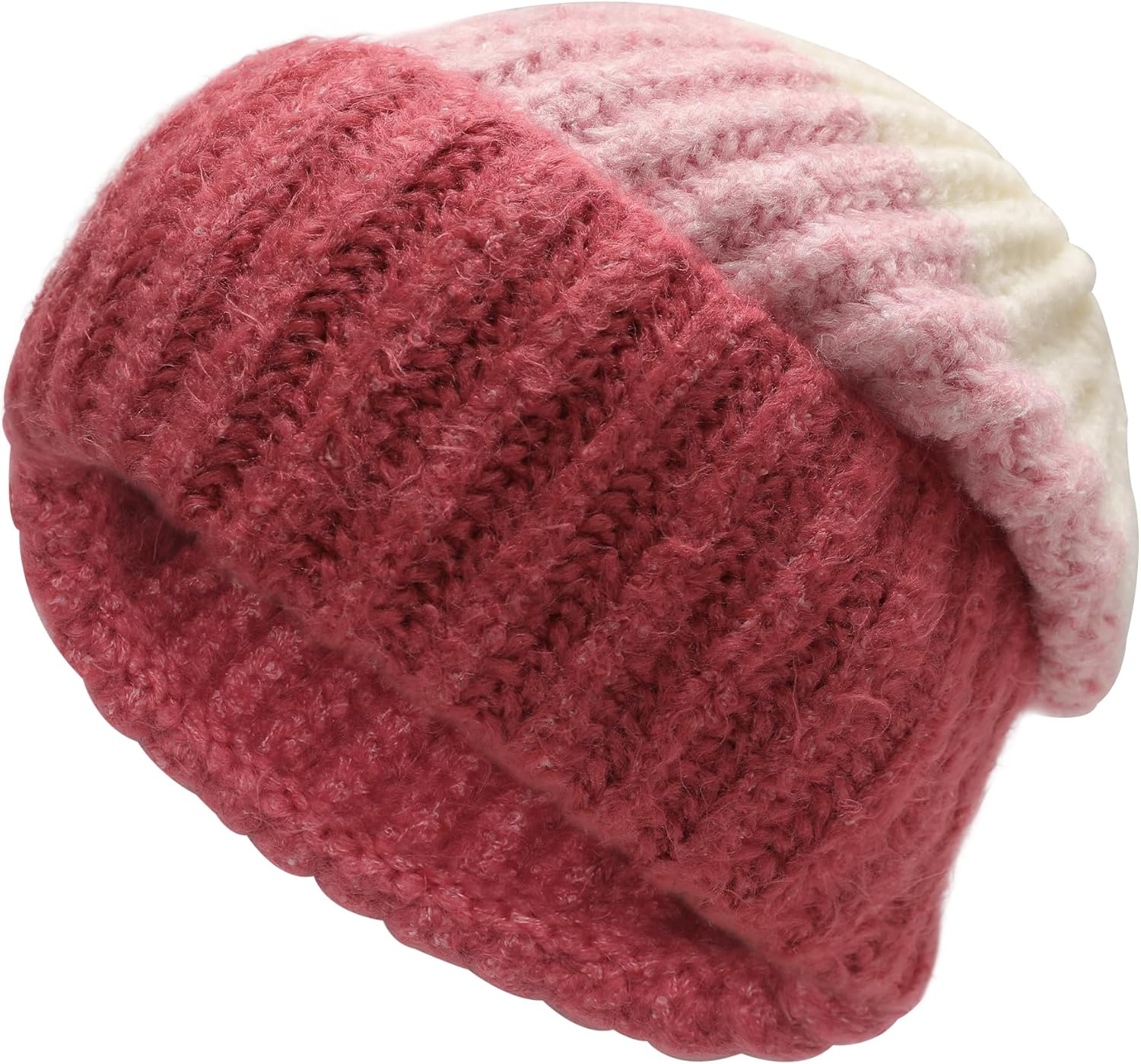 ZLYC Unisex Winter Stretch Beanie Hat Warm Ribbed Knit Skull Cap