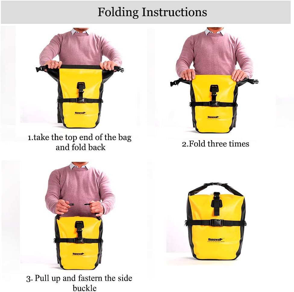 Rhinowalk Bike Bag Waterproof Bike Pannier Bag 20L,(For Bicycle Cargo Rack Saddle Bag Shoulder Bag Laptop Pannier Rack Bicycle Bag Professional Cycling Accessories) image number 5