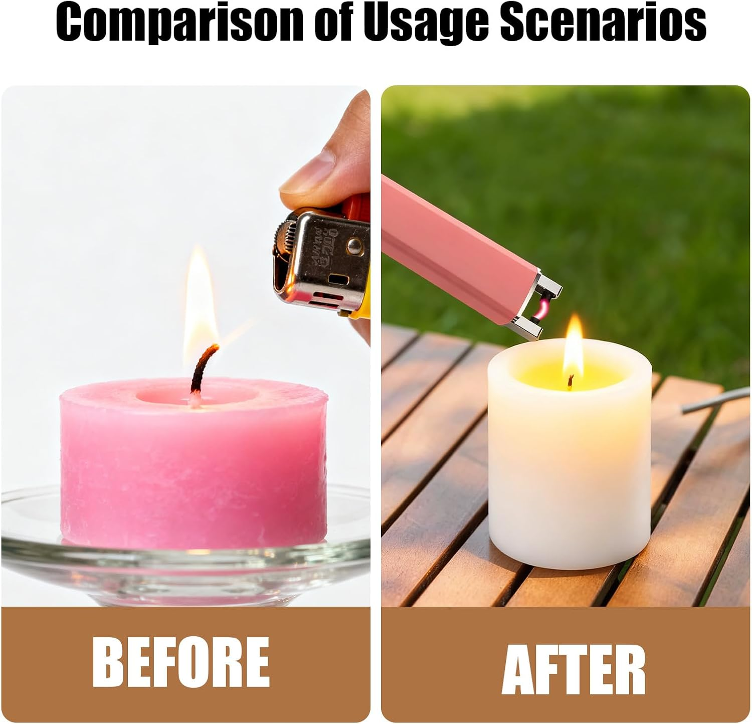 2 Pieces of Candle Electric Lighters, Rechargeable Lighter, Candle Lighter for Light the Candlese. Electronic Pulse Ignition(Gradient Light Blue, Gradient Green) image number 2