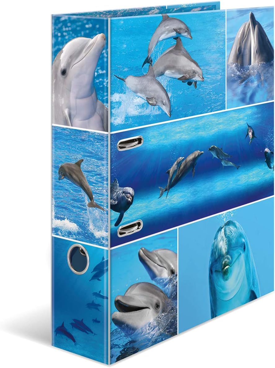 HERMA 7164 Folder A4 Animals Horses, 7 Cm Wide, Cardboard Folder with Inner Print for School and Office, Sturdy Children'S Ring Binder Made of Cardboard for Boys and Girls - Dogs image number 2