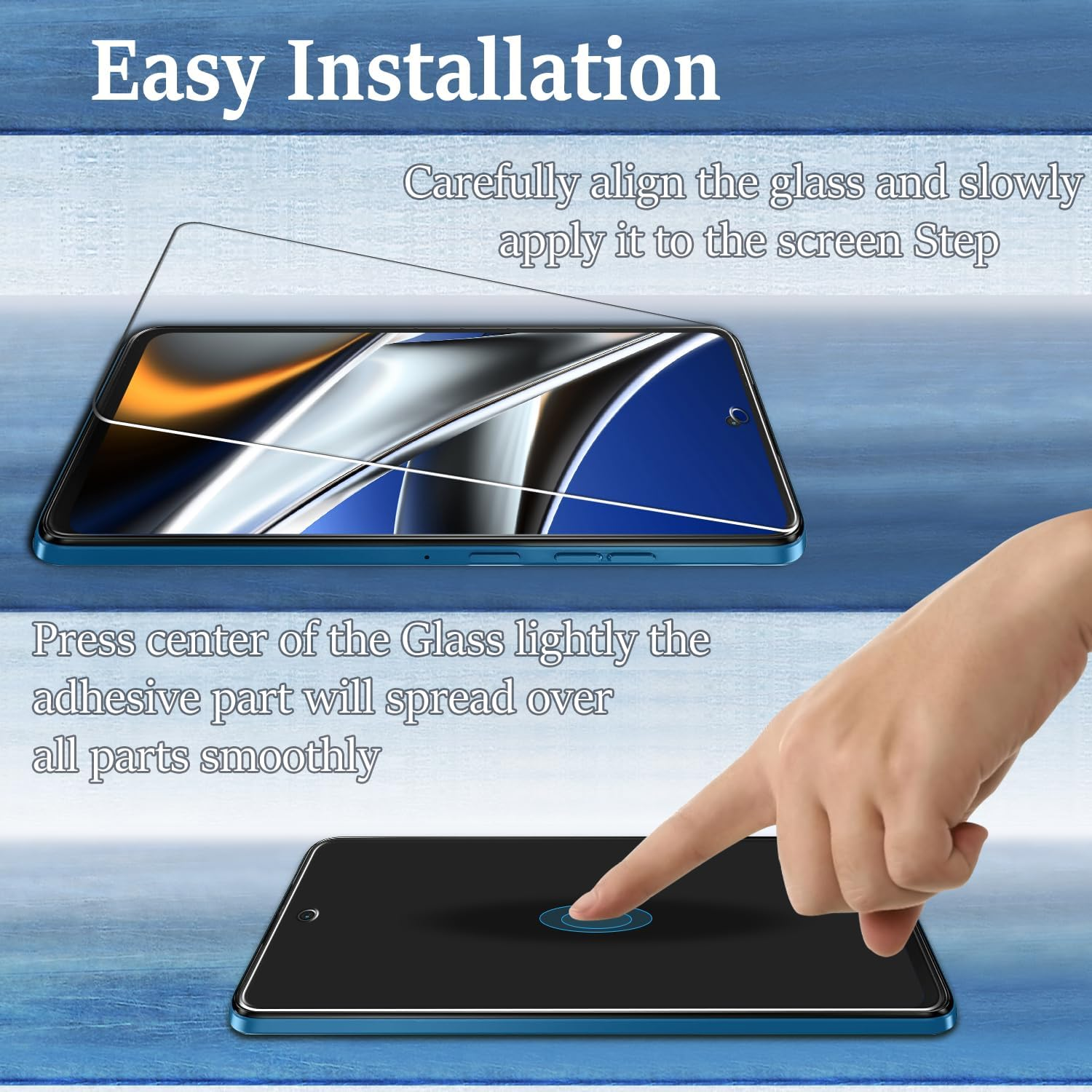 Pokolan 3 Pack Screen Protector for Motorola Moto Edge 50 Neo 5G Tempered Glass, 9H Hardness, Case Friendly, anti Scratch, Bubble Free, Easy to Install image number 2