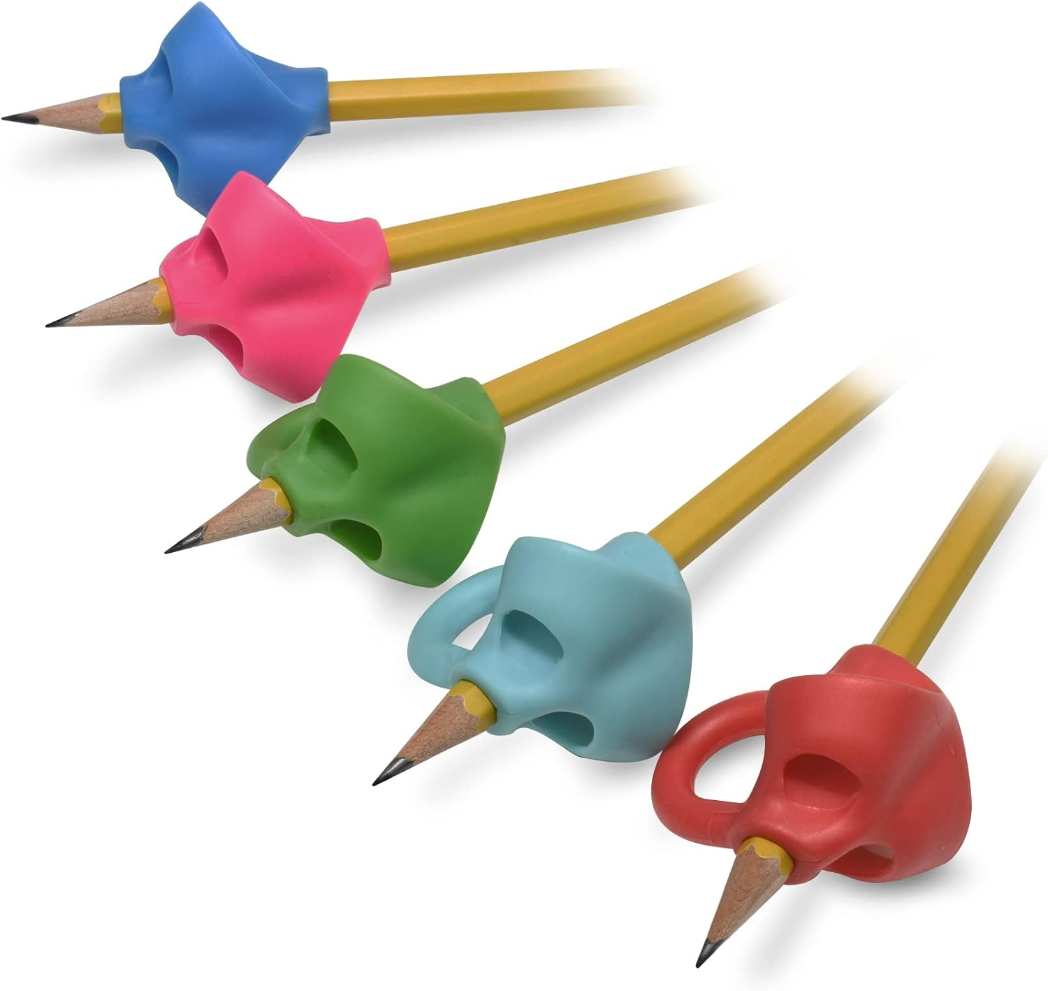 The Pencil Grip Pencil Grip the Classics Ring Grip Ergonomic Writing Aid, for Right or Left Handed Users, Assorted Colors, Pack of 6 (TPG-17306) image number 3