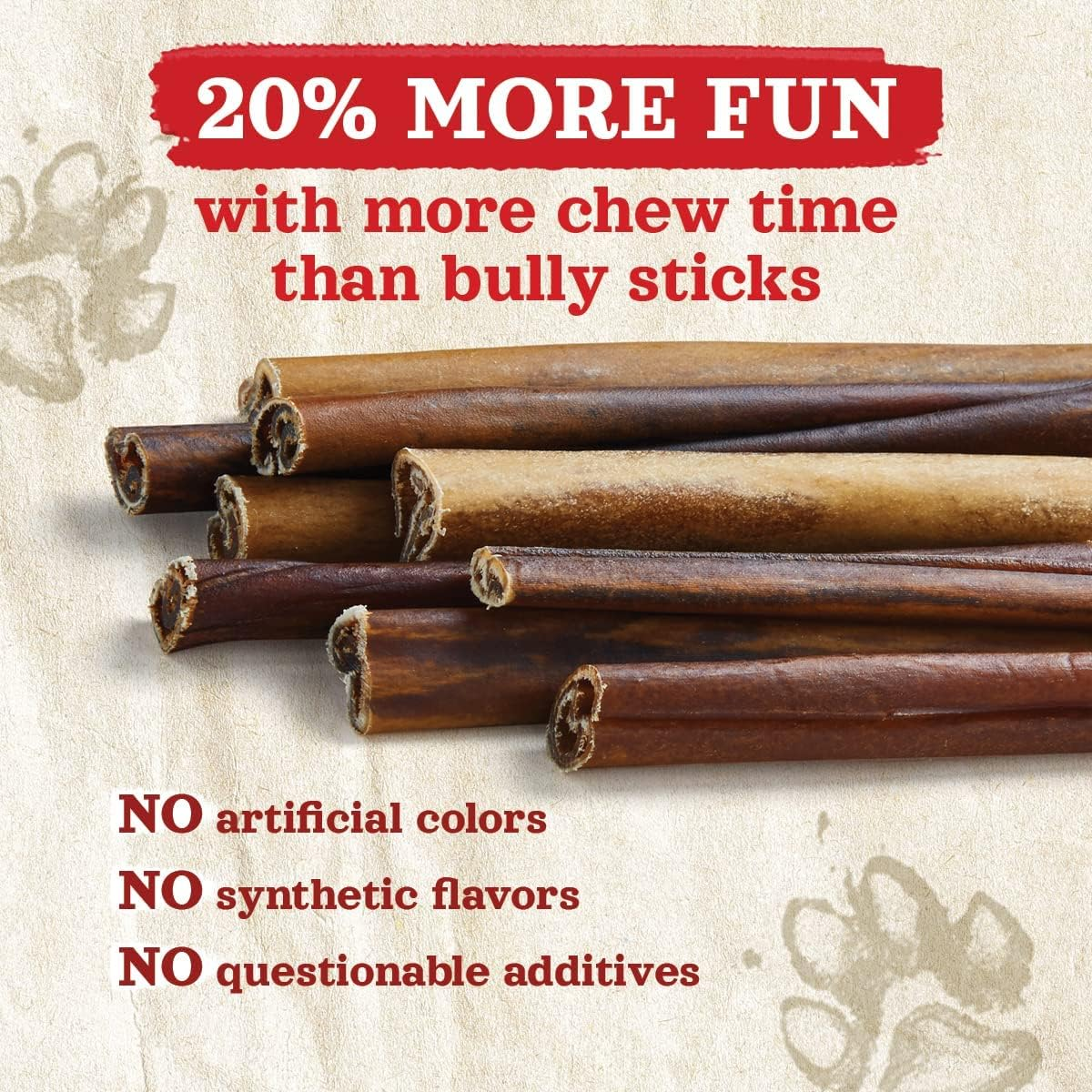 Natural Farm Collagen Sticks 6-Inch Dog Chews - Odor-Free, 95% Natural Collagen Supports Healthy Joints, Skin & Coat - Small, Medium Dogs &ndash; Lasts 20% More (6 Inch, 5 Pack) image number 3