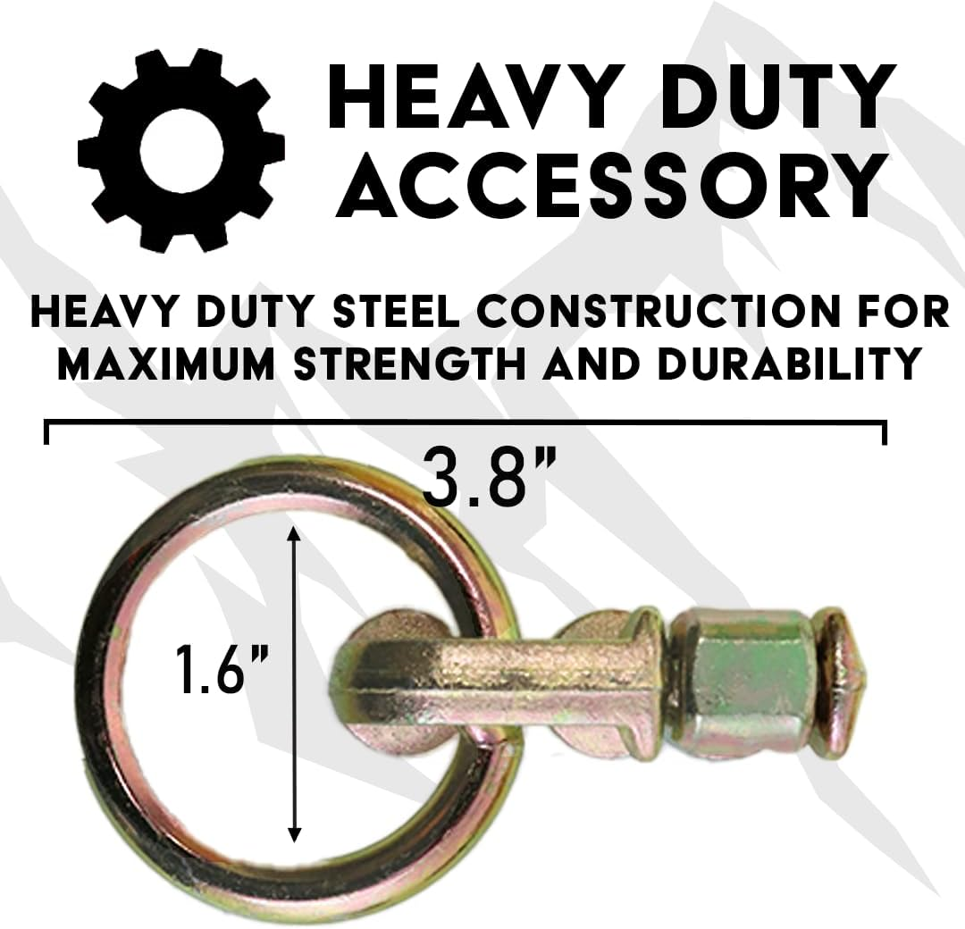 Boxer - 10 Pack - L Track Fitting Double Stud O Ring &ndash; L Track Accessory 5,000Lbs image number 1