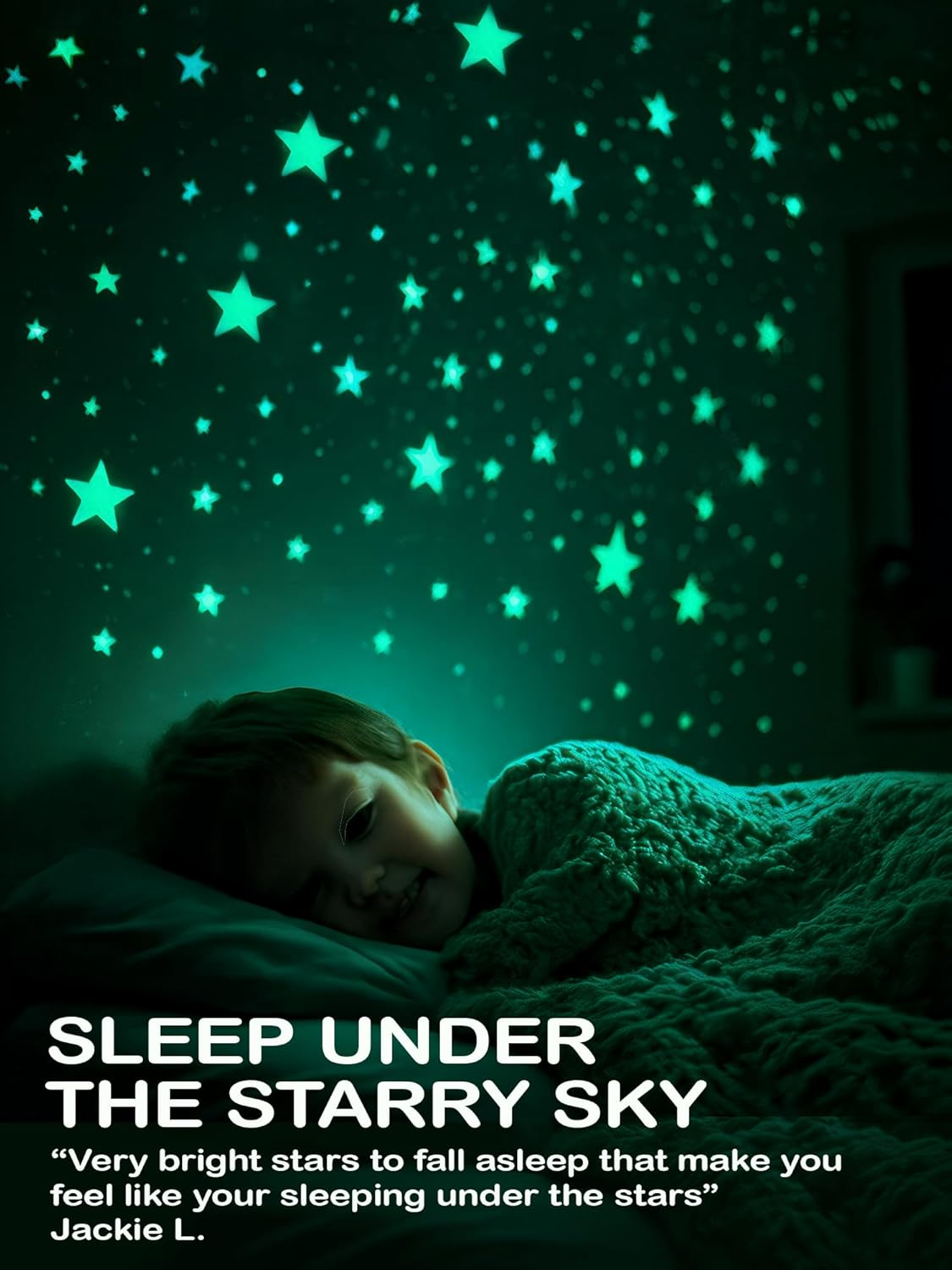 Glow in the Dark Stars for Ceiling or Wall Stickers - Glowing Wall Decals Stickers Room Decor Kit - Galaxy Glow Star Set and Solar System Decal for Kids Bedroom Decoration image number 6
