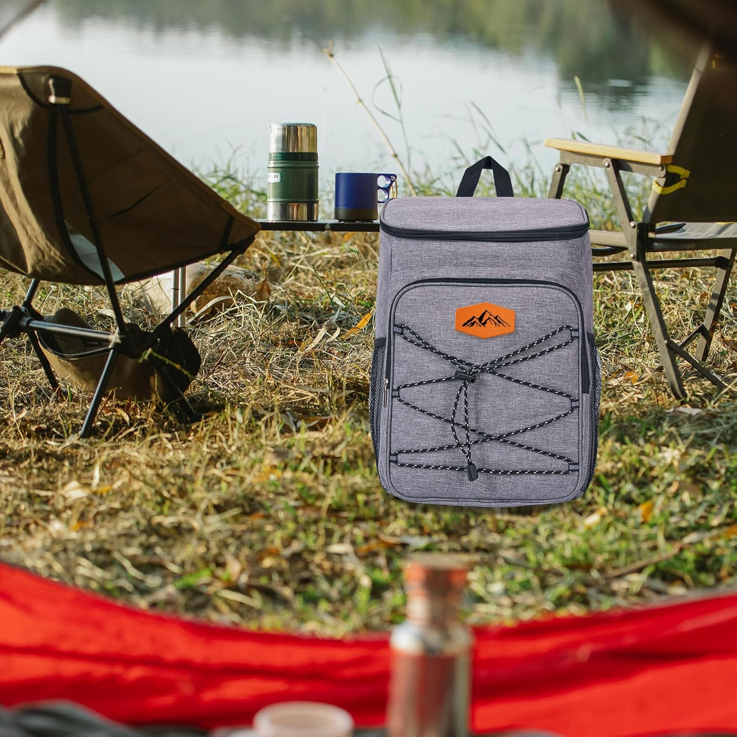 Cooler Backpack Large Insulated Leak Proof Lunch Backpack Portable Lightweight Cooler Bag for Travel Hiking Camping image number 5