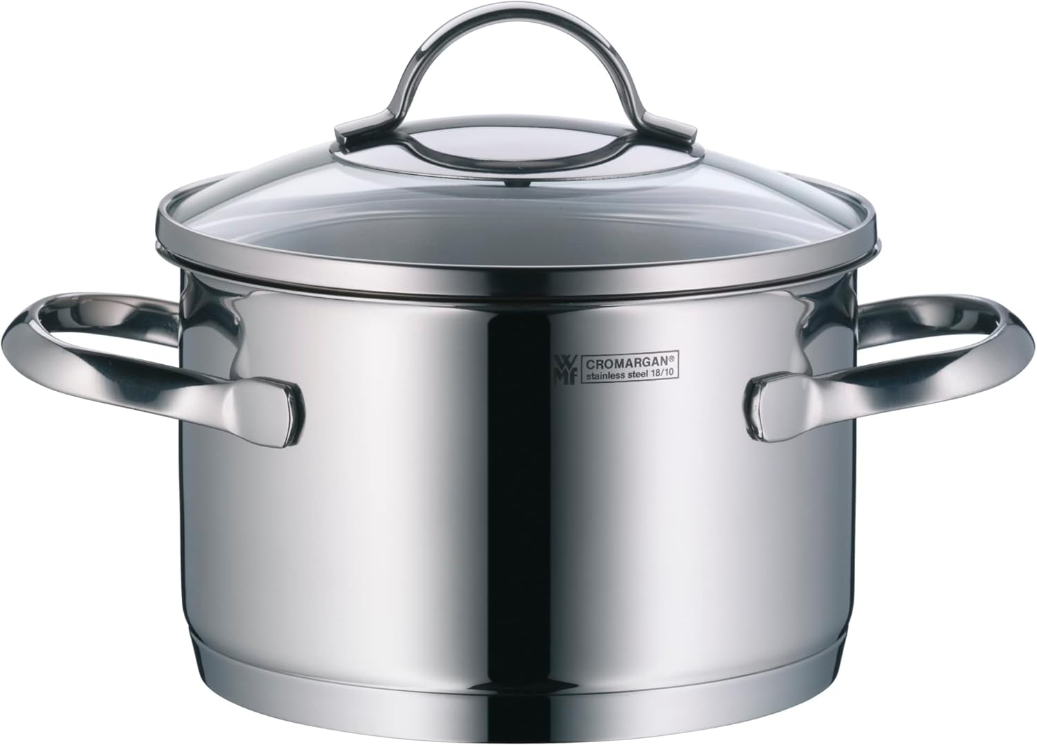 WMF Pot Set 4-Piece Provence plus Pouring Rim Glass Lid Cromargan&reg; Stainless Steel Polished Suitable for Induction Hobs Dishwasher-Safe, Silver, 52.7 X 28.8 X 21.8 Cm