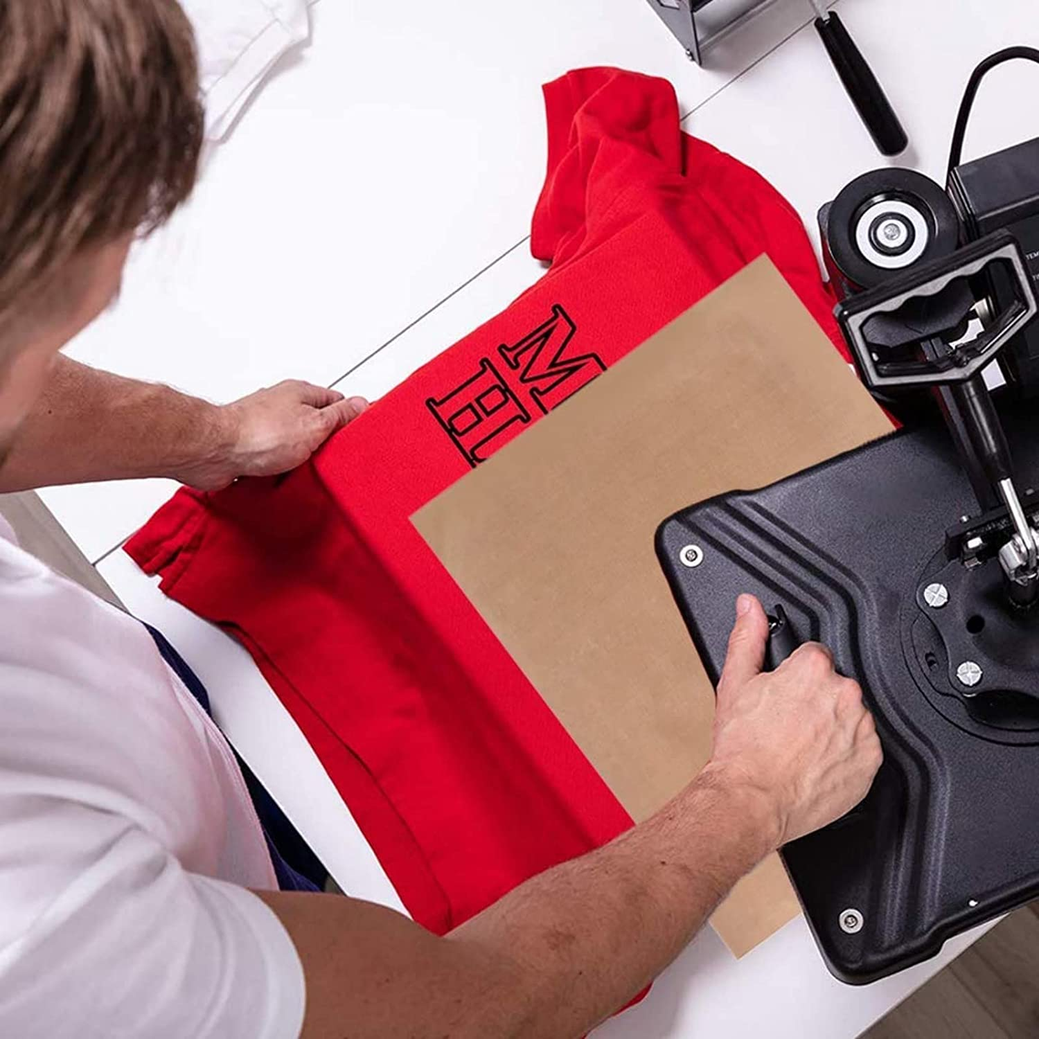 Zalizr 10PCS PTFE Teflon Sheets for Heat Press Transfers, 30X40Cm Non-Stick Reusable Craft, Baking Mat and Ironing Printing - Heat Resistant and Easy to Clean image number 5