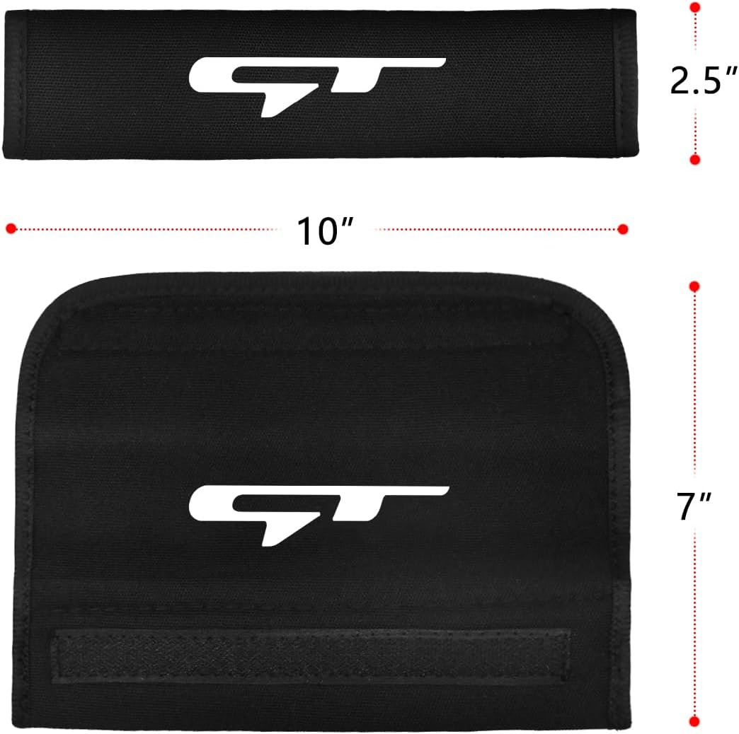 Annloysky 2PCS Black Seat Belt Covers Car Accessories, Car Seat Belt Pads Safety Belt Strap Luggage Shoulder Pad, Car Seatbelt Shoulder Strap Pads Safety Belt Cushions Protective Sleeves - Red Gt image number 3