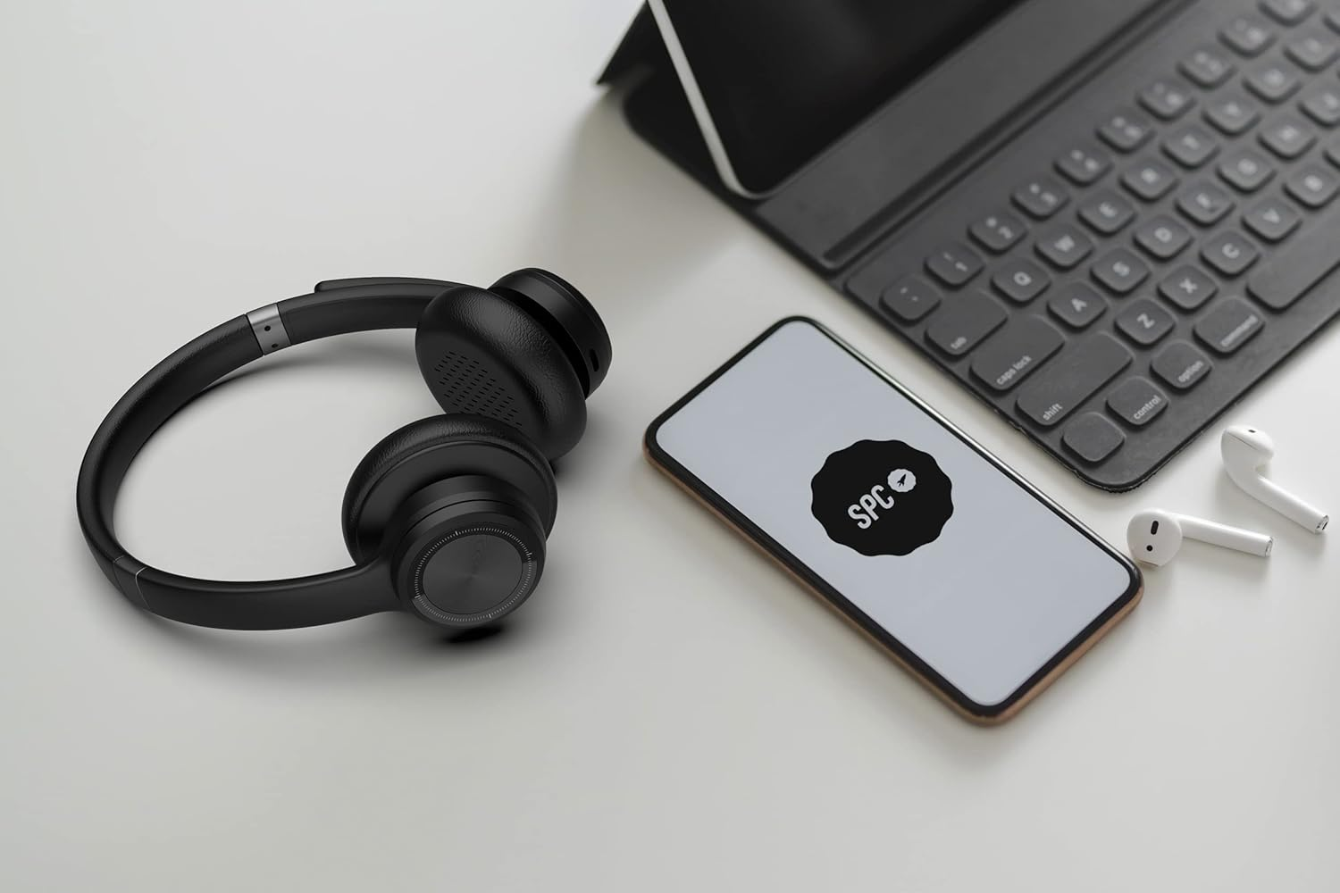 SPC Dreamer Pro Bluetooth Over-Ear Headphones with Microphone, 40 Hours Battery Life, Noise Cancellation, Two Simultaneous Connections, Black image number 3