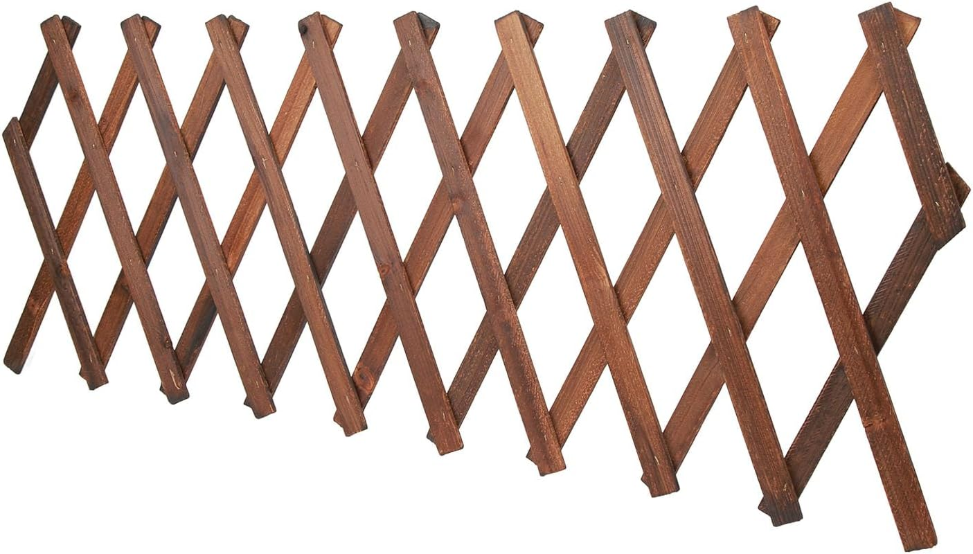 Fafeicy Expandable Plant Climbing Lattices, Extensible Pine Fence Garden Fence with Plant Support for Climbing image number 3