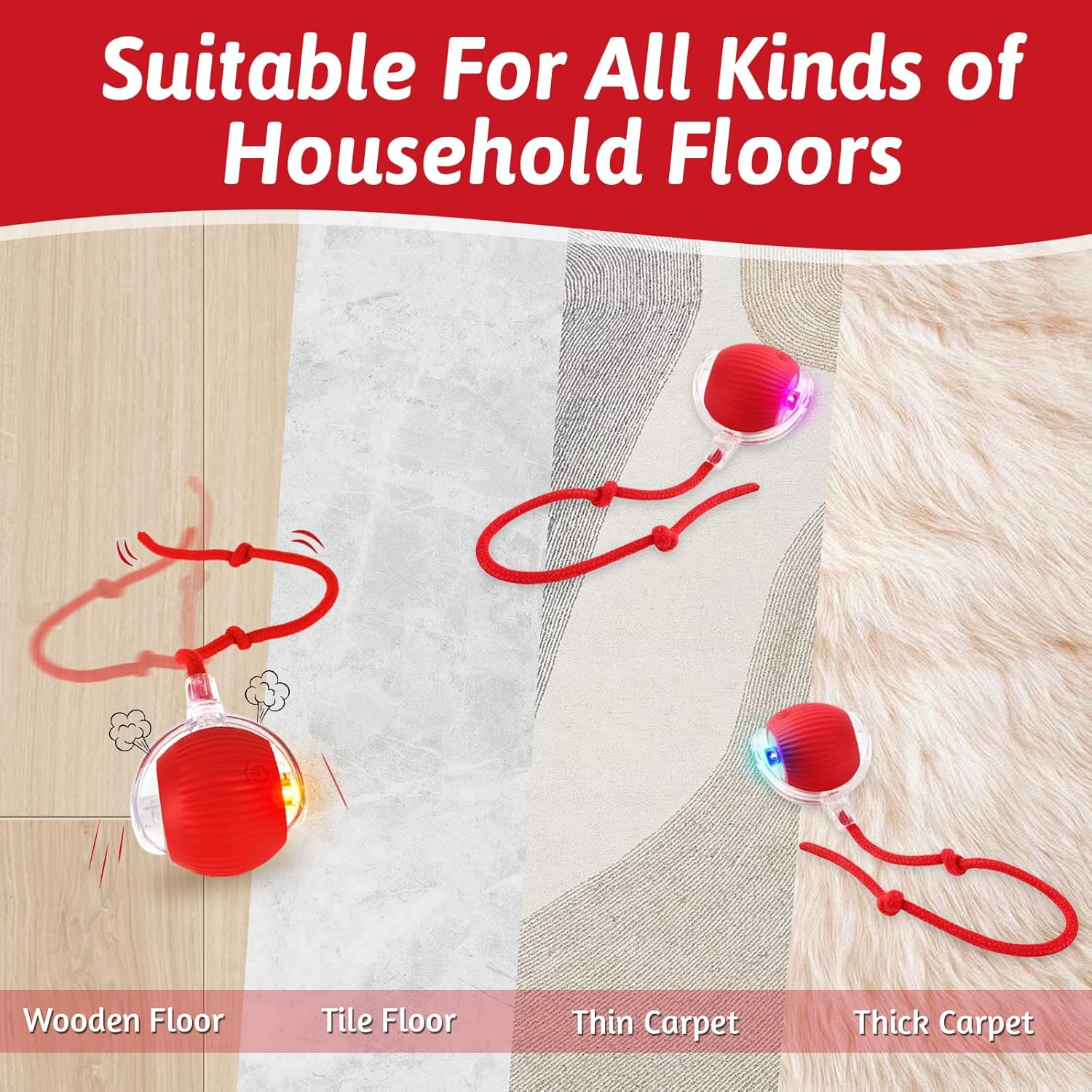 Interactive Cat Toys, Automatic Cat Toys for Indoor Cats Electric Rolling Cats Ball Toy Rechargeable Irregular Moving Cat Toys Chase Mate Ball Smart Pet Ball for Indoor Large Small Cats & Dogs