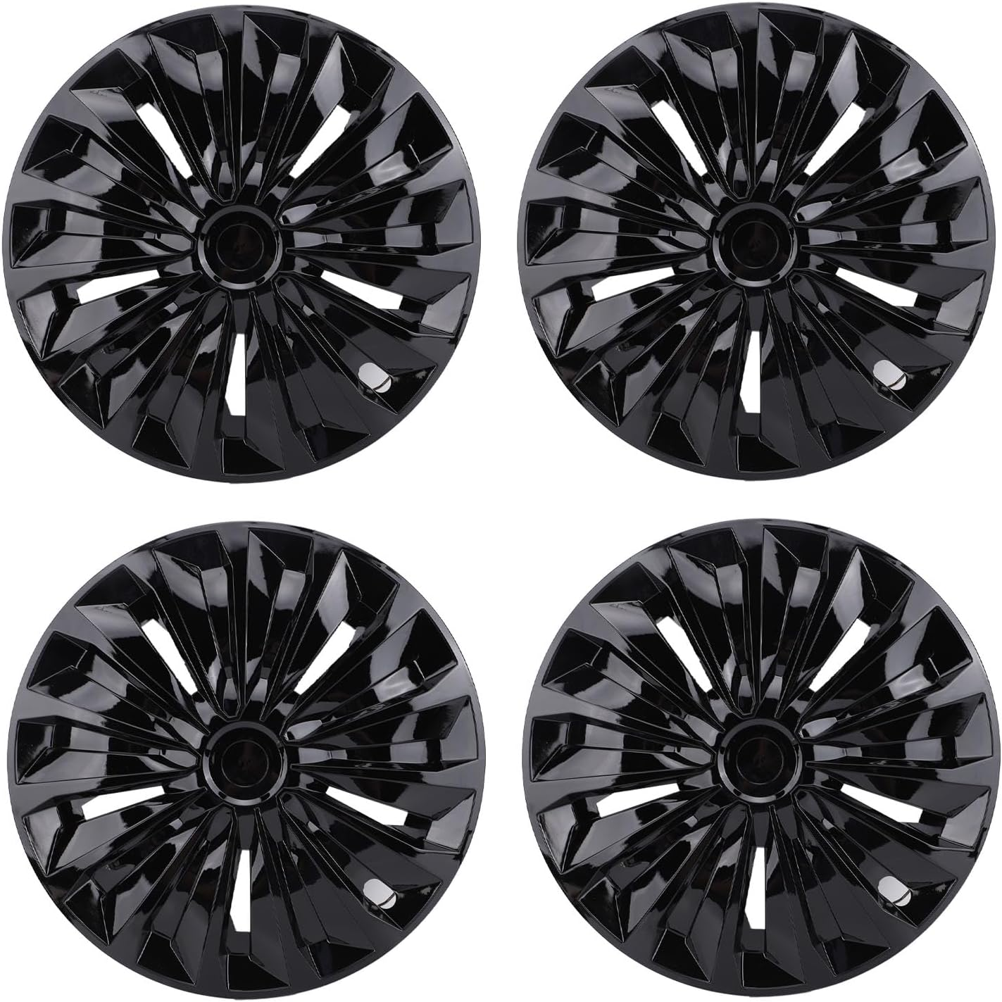 Diyeeni Wheel Rim Cover, R15 4 Pcs Wear Proof Modern Look 15In Hubcaps for Most Cars Truck SUV (Black) - Black image number 4