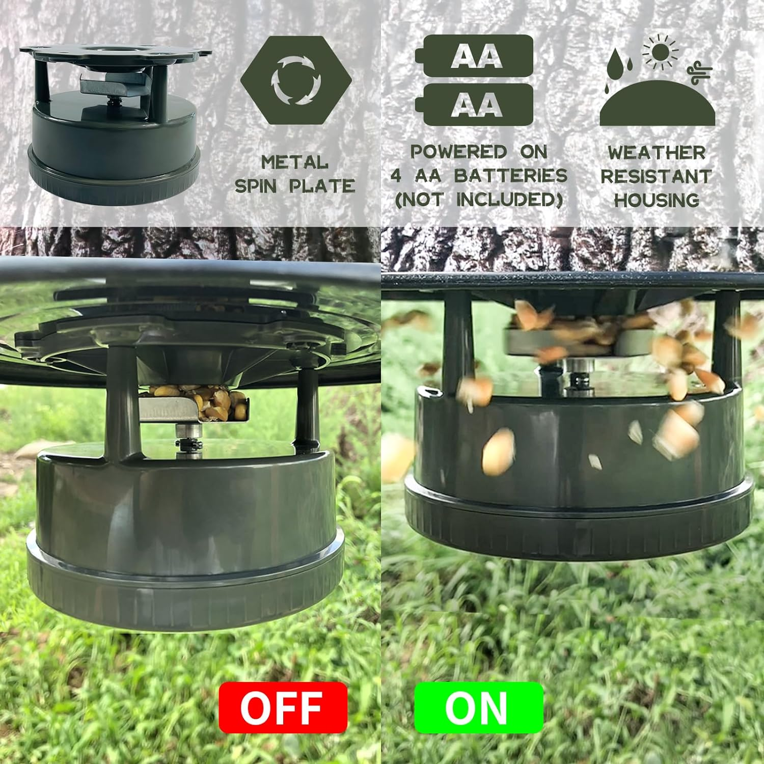 Highwild Deer Feeder Kit - Digital Timer - Metal Spin Plate - Easy Setup - All-In-One image number 5