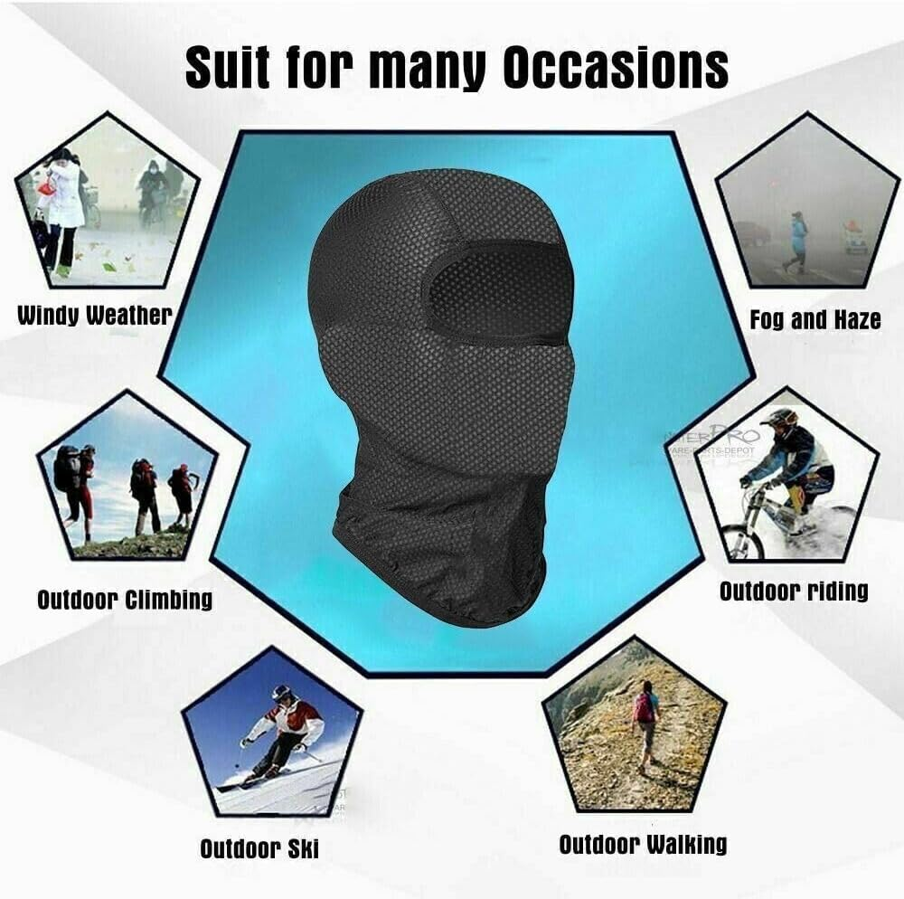 TDR Balaclava Full Face Mask Winter Windproof Fleece Outdoor Riding Skiing Paintball Hunting Ninja Head Neck Ear Sun Cold Snow Breathable Protection image number 4