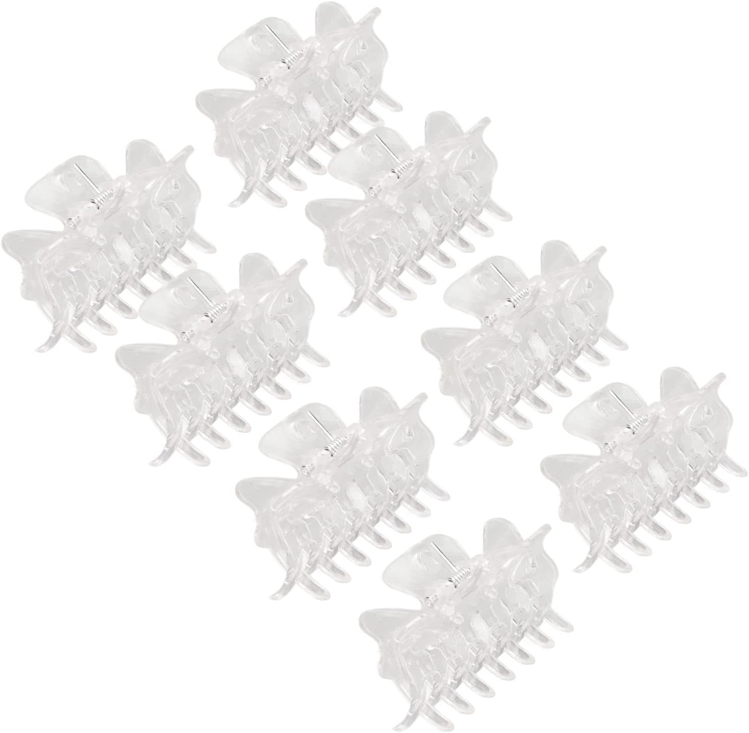 Pack of 12 Clear Hair Clips Prevent Slipping Strong Hold Elegant Plastic Hair Claw Clamp for Women and Girls image number 6