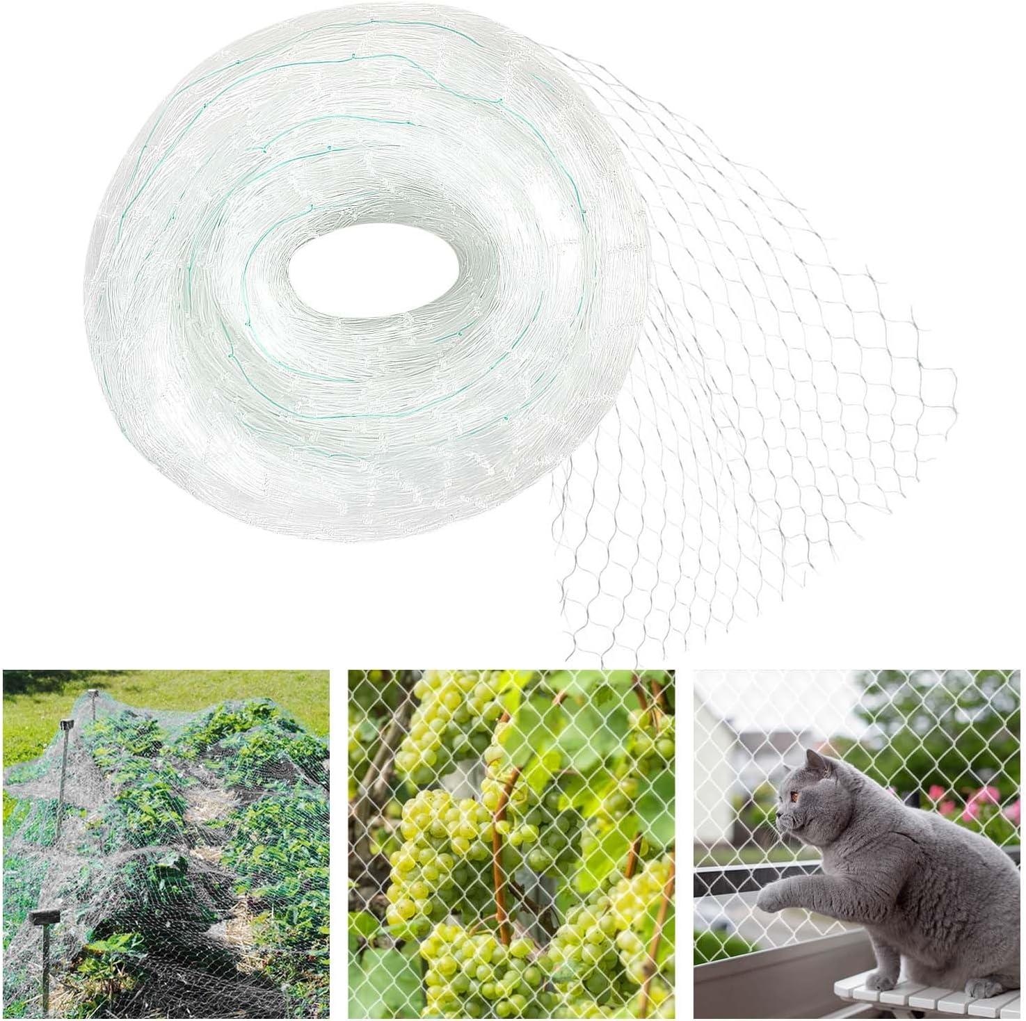 Lovesmile Cat Protection Net, Balcony Net, 5 X 5 M Balcony Net for Cats, Cat Net Balcony No Drilling, Bird Protection Net Tight Mesh, Bird Nets Bird Protection Net for Garden Fences, Fences, Orchards image number 5