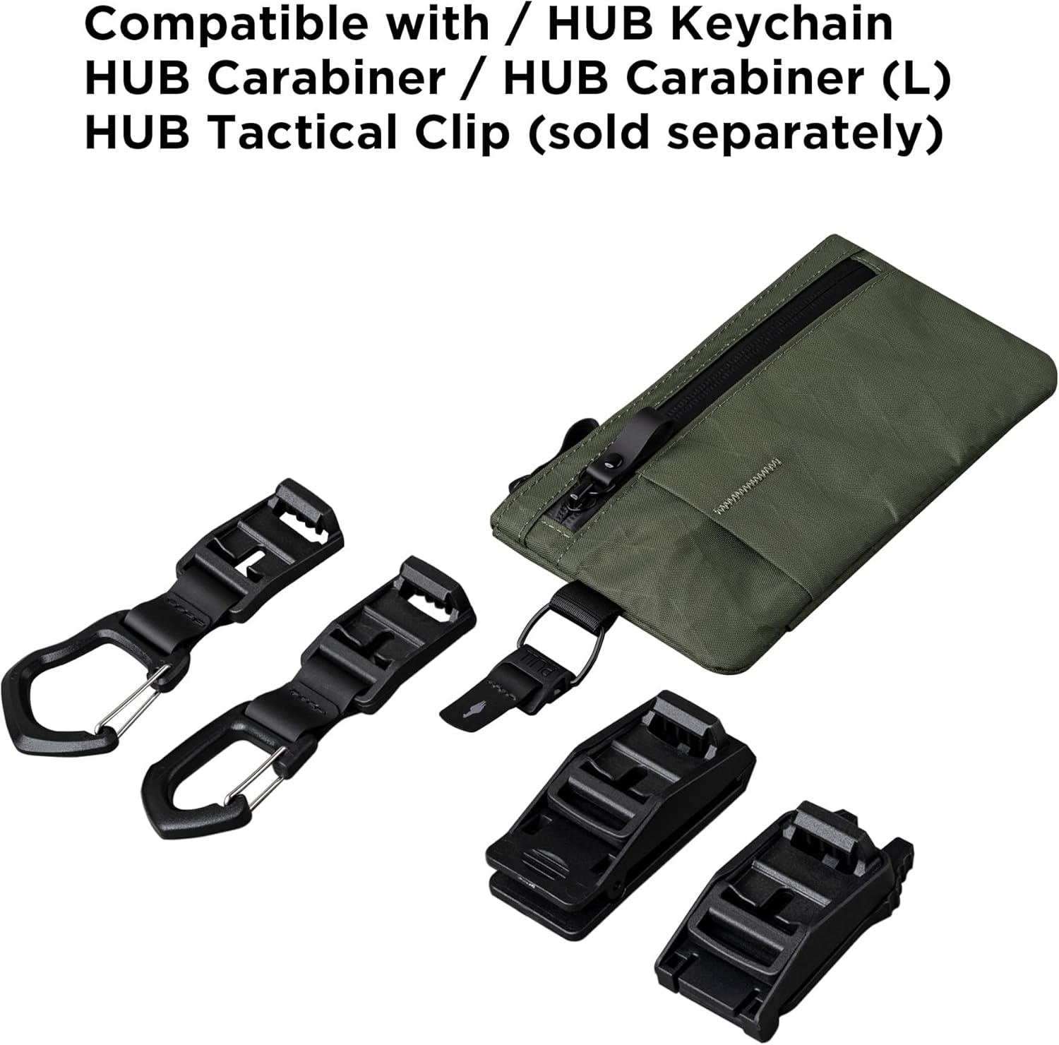 ALPAKA Zip Clutch - Functions as Zipper Passport Wallet and EDC Carrier - Weatherproof and RFID Blocking Material - Black image number 7