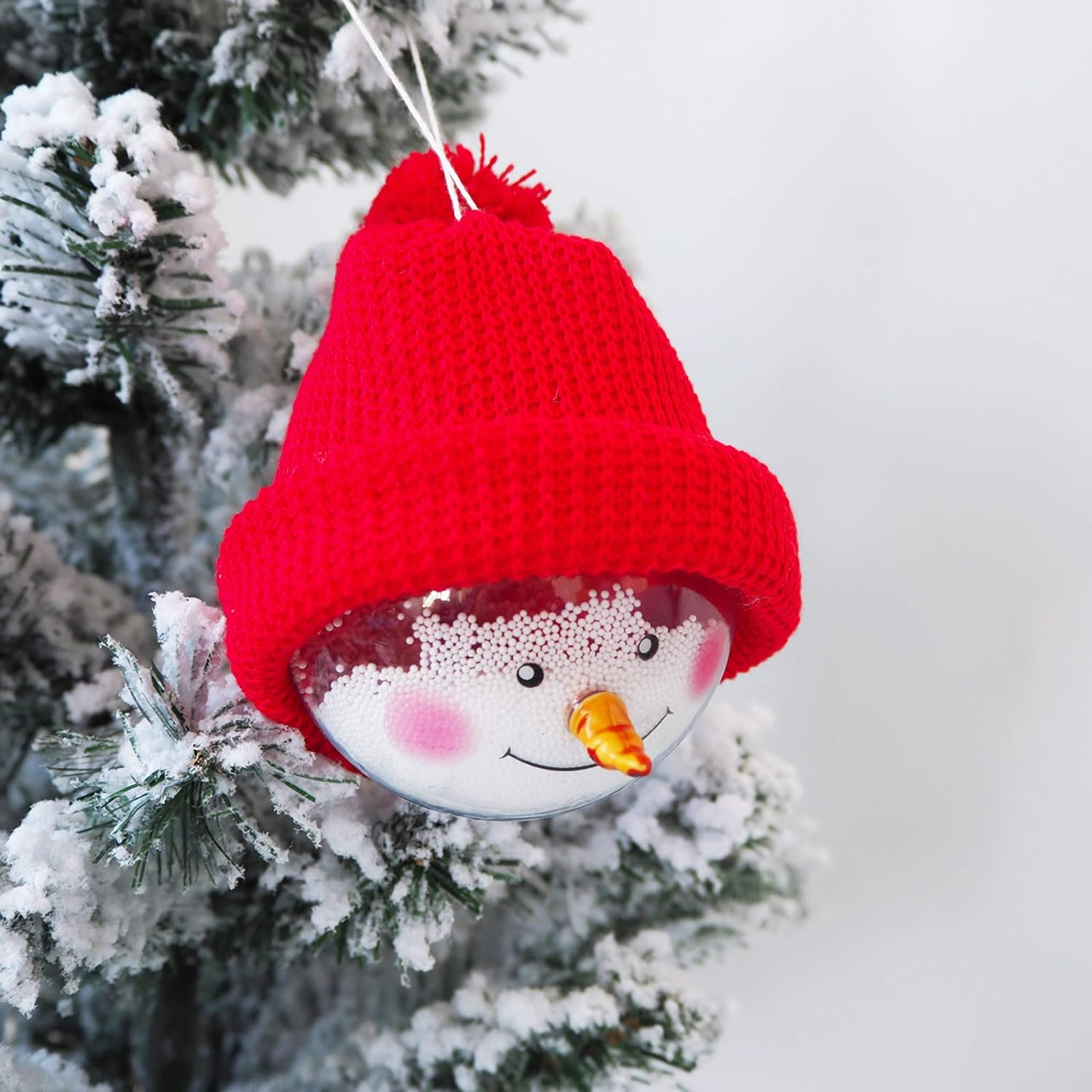 Kingrol 15 Pack Ornament Discs, 3.15 Inch Clear Plastic Fillable Ornament Ball for DIY Craft Projects, Christmas, Wedding, Party, Home Decor image number 3