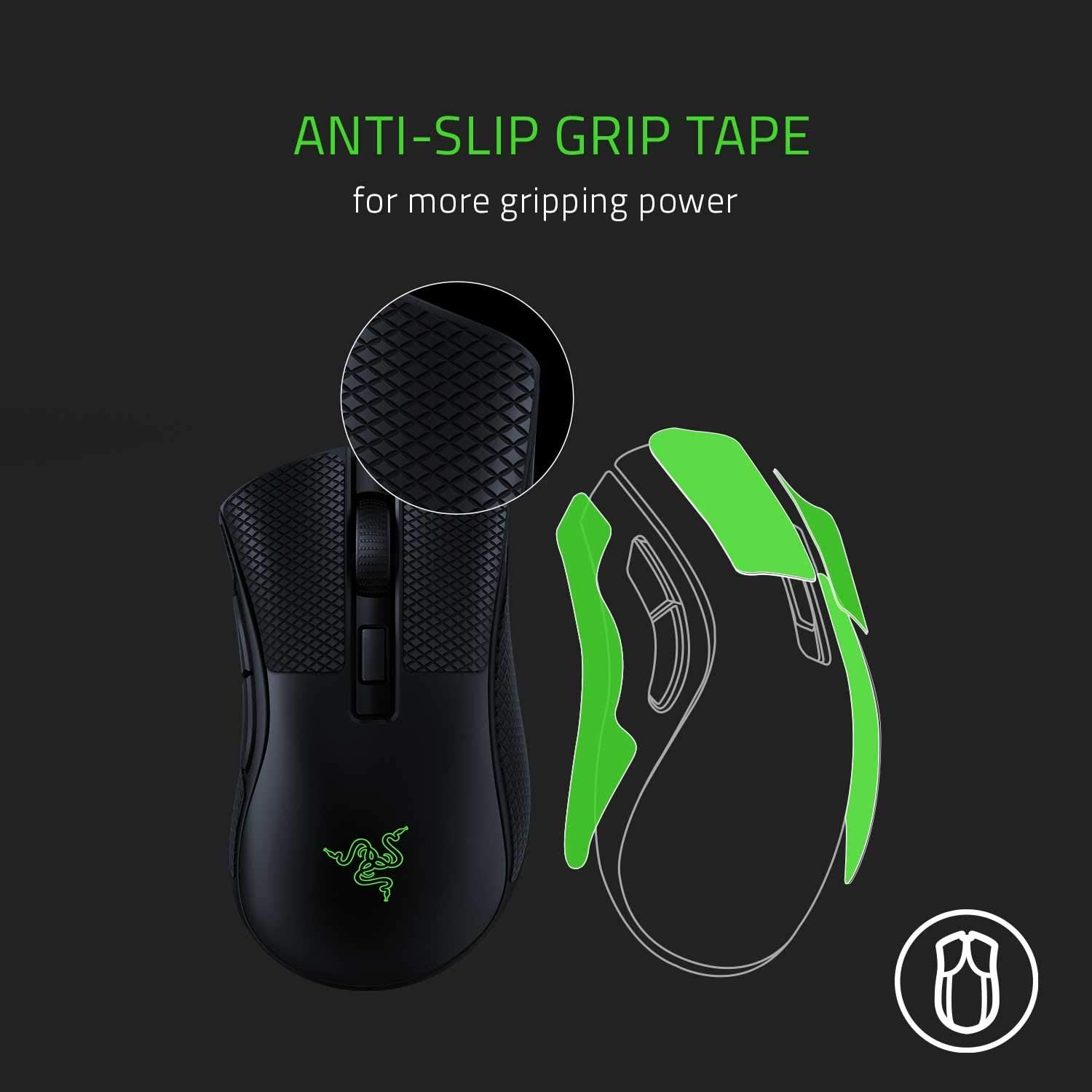 Razer Deathadder V2 Mini Gaming Mouse: 8500K DPI Optical Sensor - 62G Lightweight Design - Chroma RGB Lighting - 6 Programmable Buttons - Anti-Slip Grip Tape Included - Classic Black image number 3