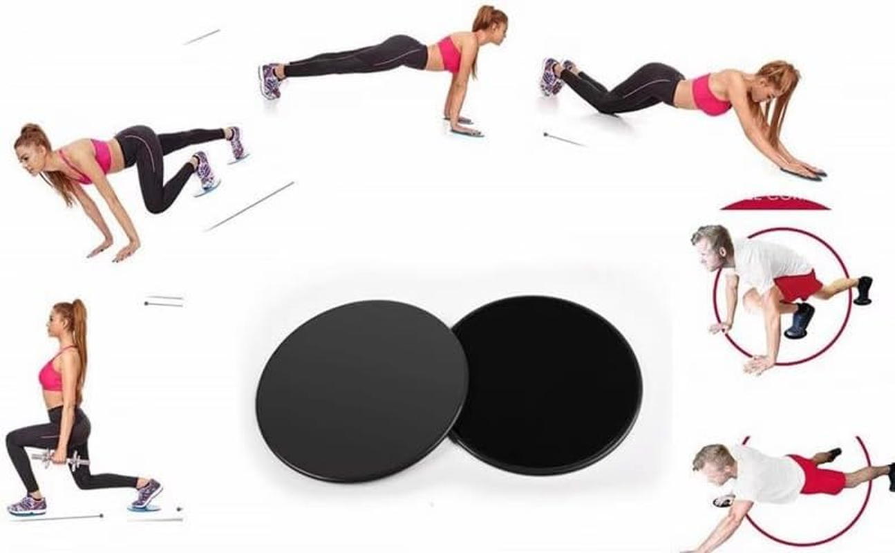 JZS Core Exercise Sliders for Home Workouts 2 Pack &ndash; Dual Sided Fitness Discs for Pilates Core Training and Full Body Workouts image number 2