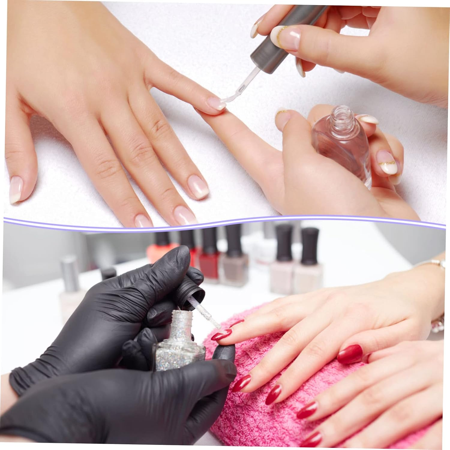 SAFIGLE Liquid Nail Polish Gel Brush 100Pcs Replacement Brush for Nail Polish Applicator image number 6