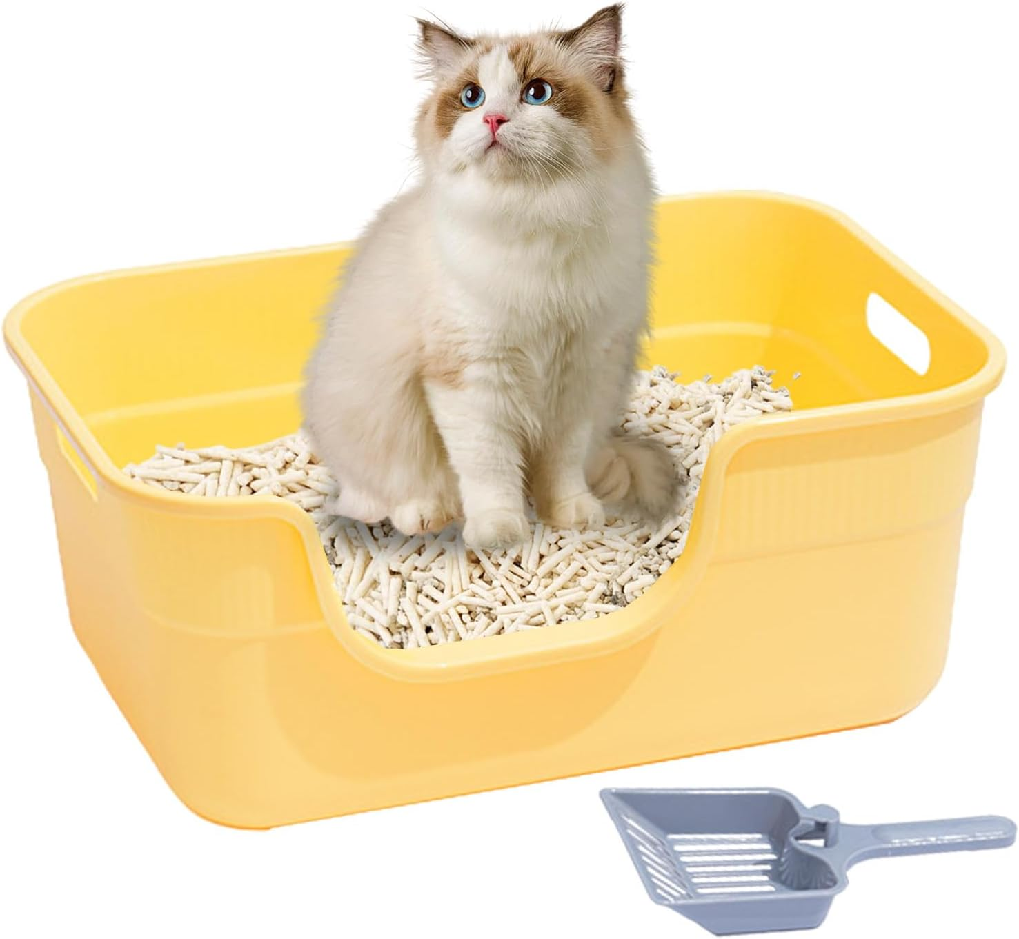 Cat Pan - Large Capacity Cat Pan Litter Boxes Open Top, Litter Tray, Pet Supplies, Anti-Spillage Boxes for Kittens, Big Small Cats, Rabbits image number 1