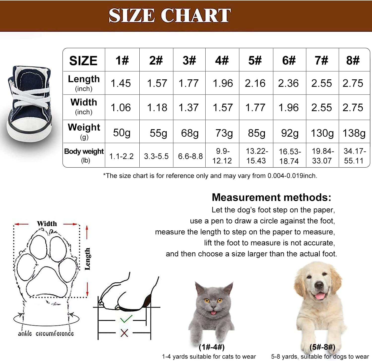 URBEST 4 Pcs Pet Dog Puppy Canvas Sport Shoes, Sneaker Boots, Outdoor Nonslip Causal Shoes (S, Pink) image number 1