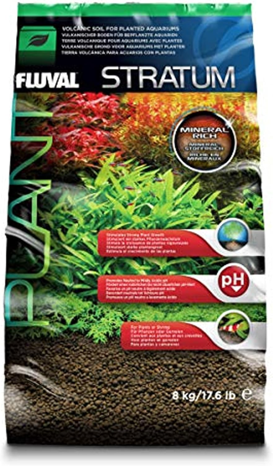 Fluval Plant and Shrimp Stratum, for Fish Tanks, 8.8 Lbs.,